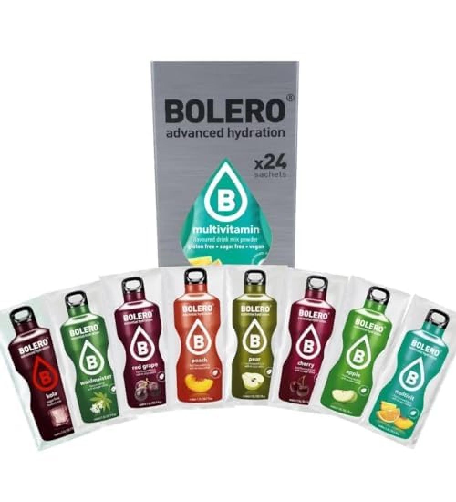 Bolero Classic Mix 24x9g - Sugar-Free Beverage Powder with Stevia | Refreshing Exotic Fruit Flavors | Vitamin C & Diabetic Friendly - Buy Online on GoSupps.com