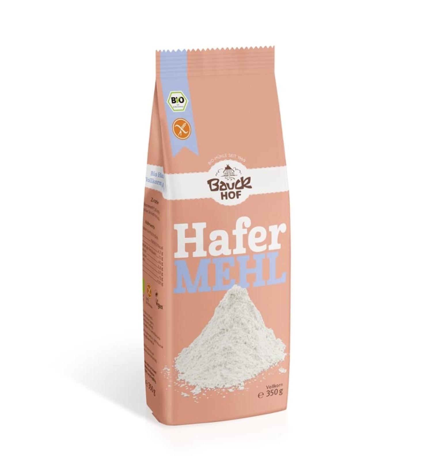 Bauckhof Organic Oat Flour Whole Grain Gluten Free Demeter (1 x 350 gr) 350 g (1 pack)