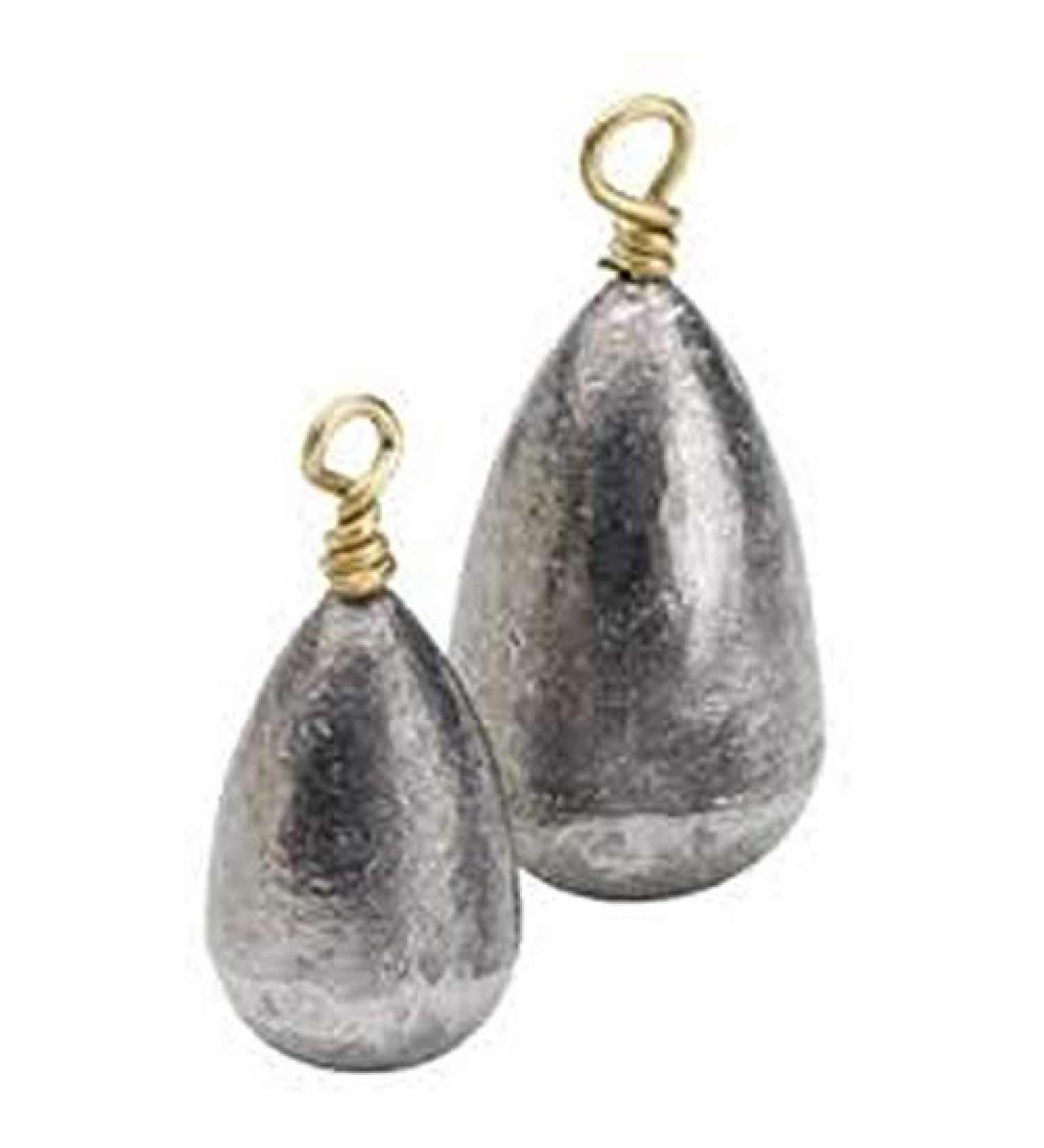 Stellar Pear Sinker Fishing Weights Fishing Sinkers for Saltwater Freshwater Fishing Gear Tackle (2 Ounce 5 Pack) 2 Ounce 5 Pack