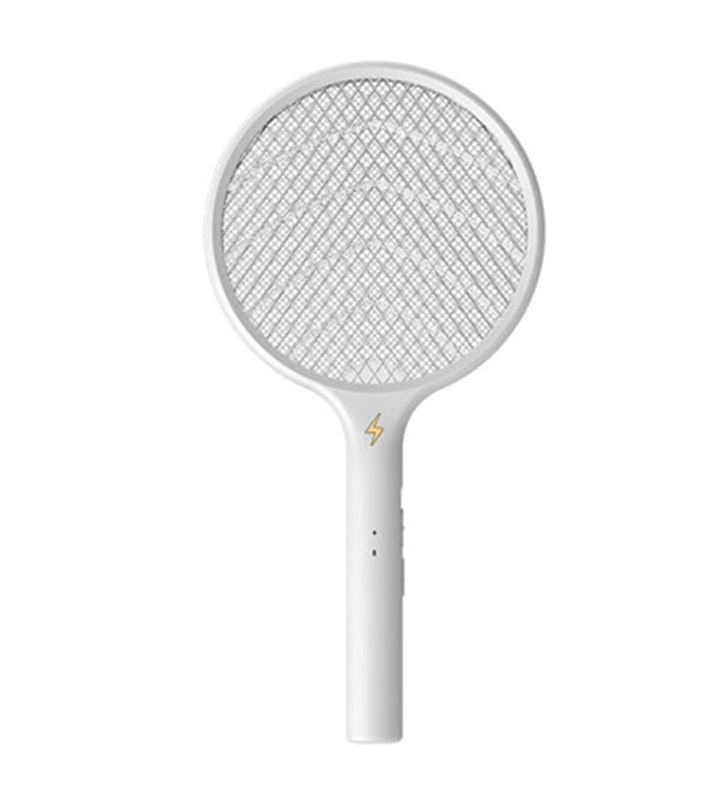 Summer Battery Power Electric Fly Swatter Electric Pest Repeller Bug Zapper Racket Wireless Long Handle Mosquito Killer for Room White - Buy Online on GoSupps.com