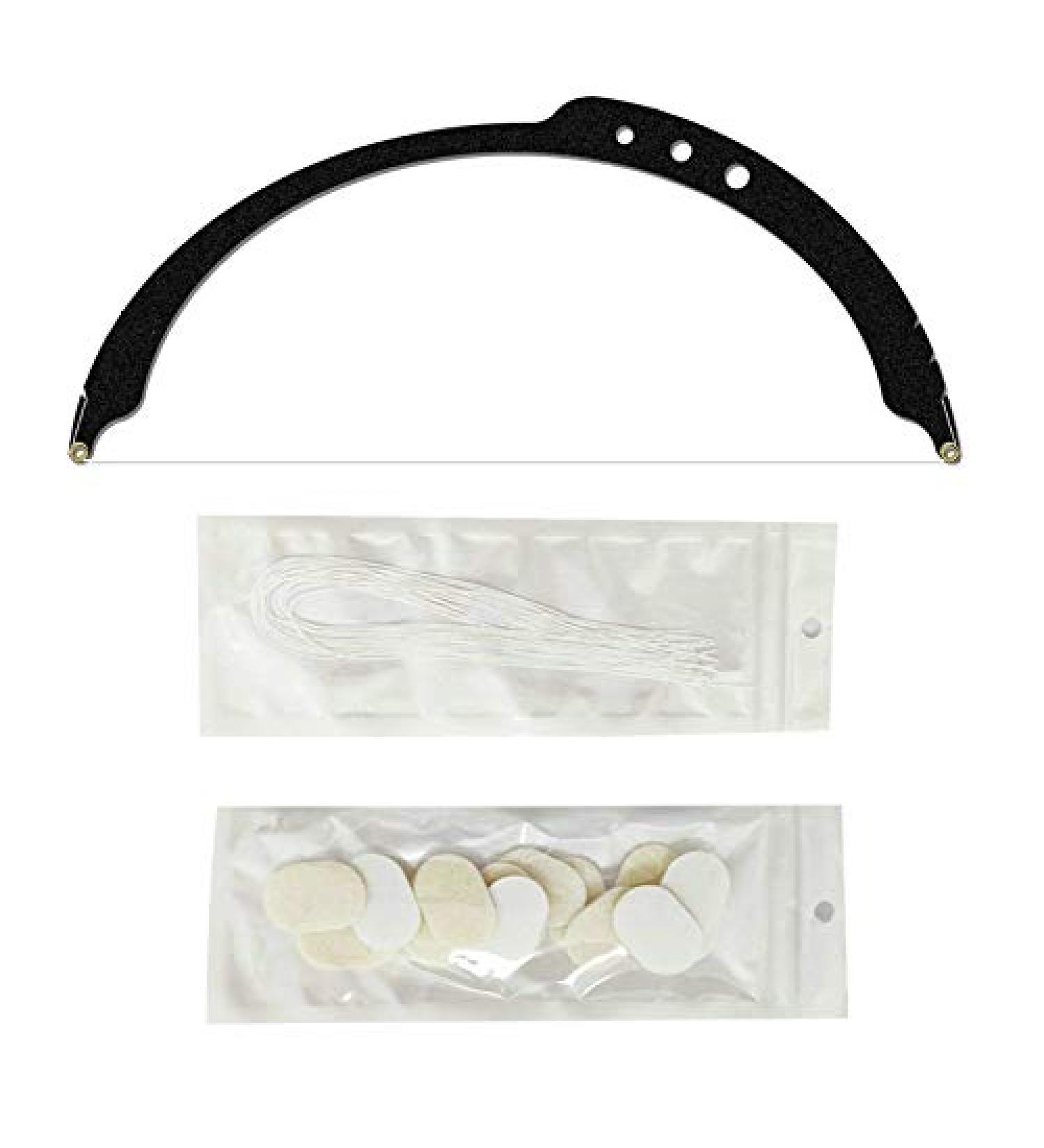 HOTWE Eyebrow Mapper with Strings - Microblading Line Marker Ruler for Symmetric Brow Drawing - Includes 10pcs Thread Lines - Black - Buy Online on GoSupps.com