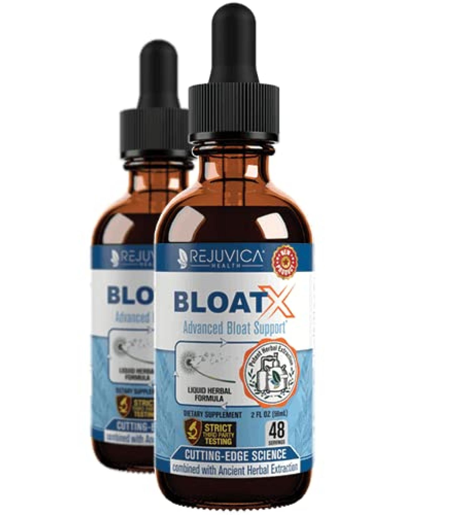 BloatX Advanced Bloating Support Supplement - Liquid Delivery for Better Absorption - Fennel, Dandelion, Artichoke, Ginger & More - Buy Online on GoSupps.com