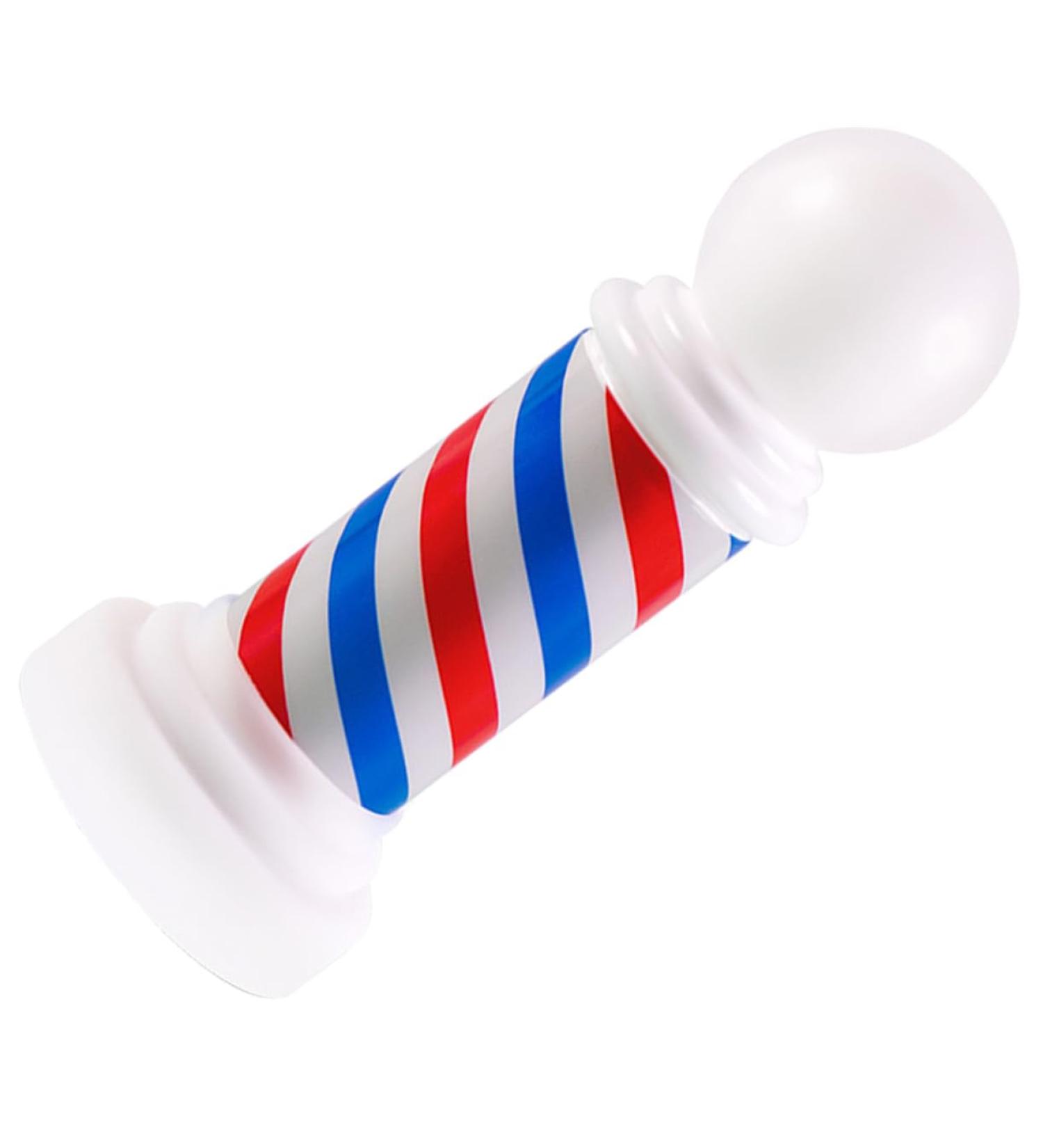 Emblems Salon Open Sign Barber Equipment Barber Decoration Luminous Barber Light Barber Shop Light Luminous Barber Sign Luminous Pole Classic Plastic White Eye Light to Rotate - Buy Online on GoSupps.com