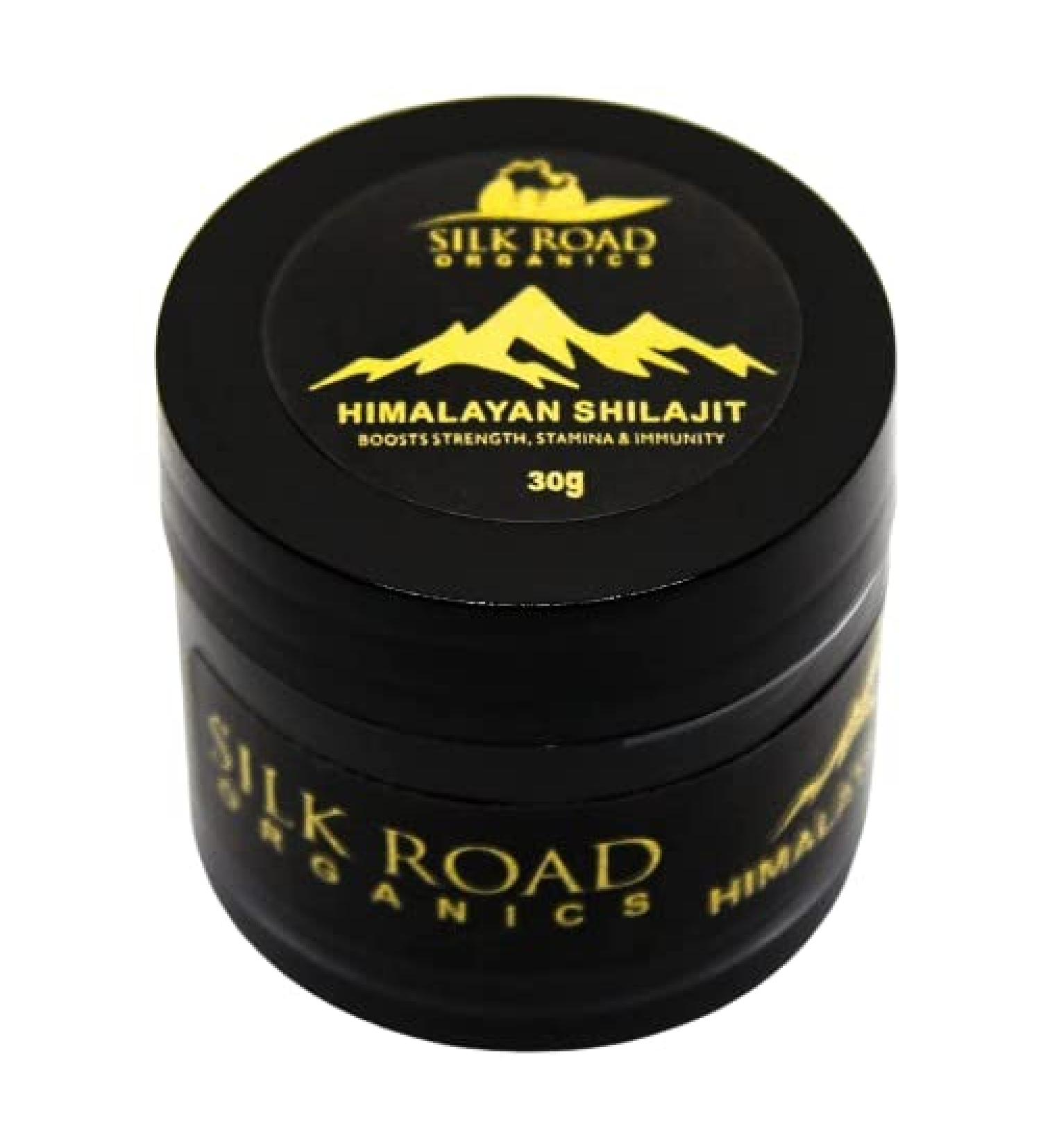 SILK ROAD ORGANICS Pure Himalayan Shilajit (30g) - Metabolism & Immune Support Resin with Fulvic Acid & Trace Minerals - Buy Online on GoSupps.com