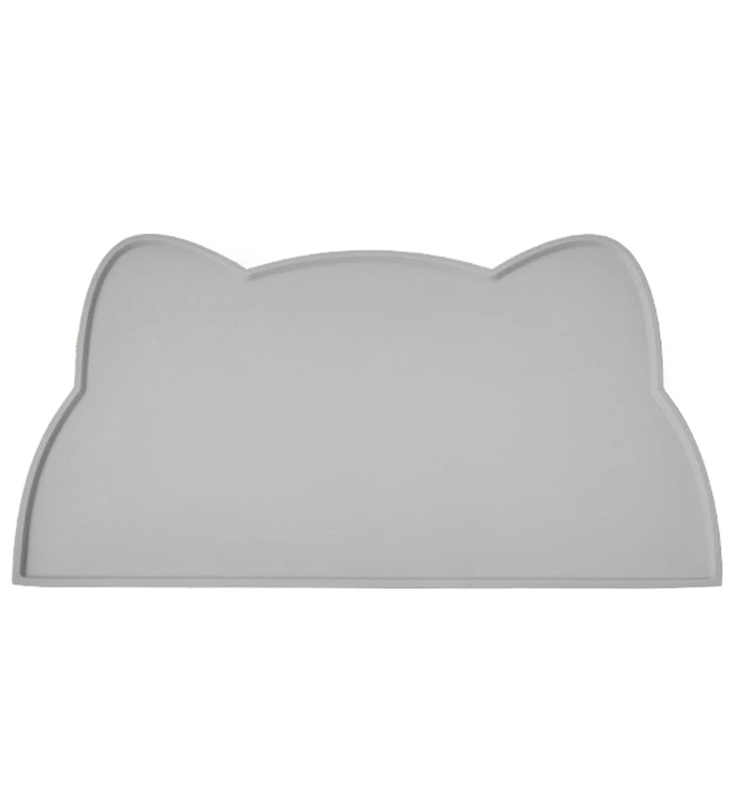 Waterproof Silicone Septillar Bowl Underlay for Cats & Dogs | Slip-Proof Feed Pad | Dark Gray 52x30 cm - Buy Online on GoSupps.com