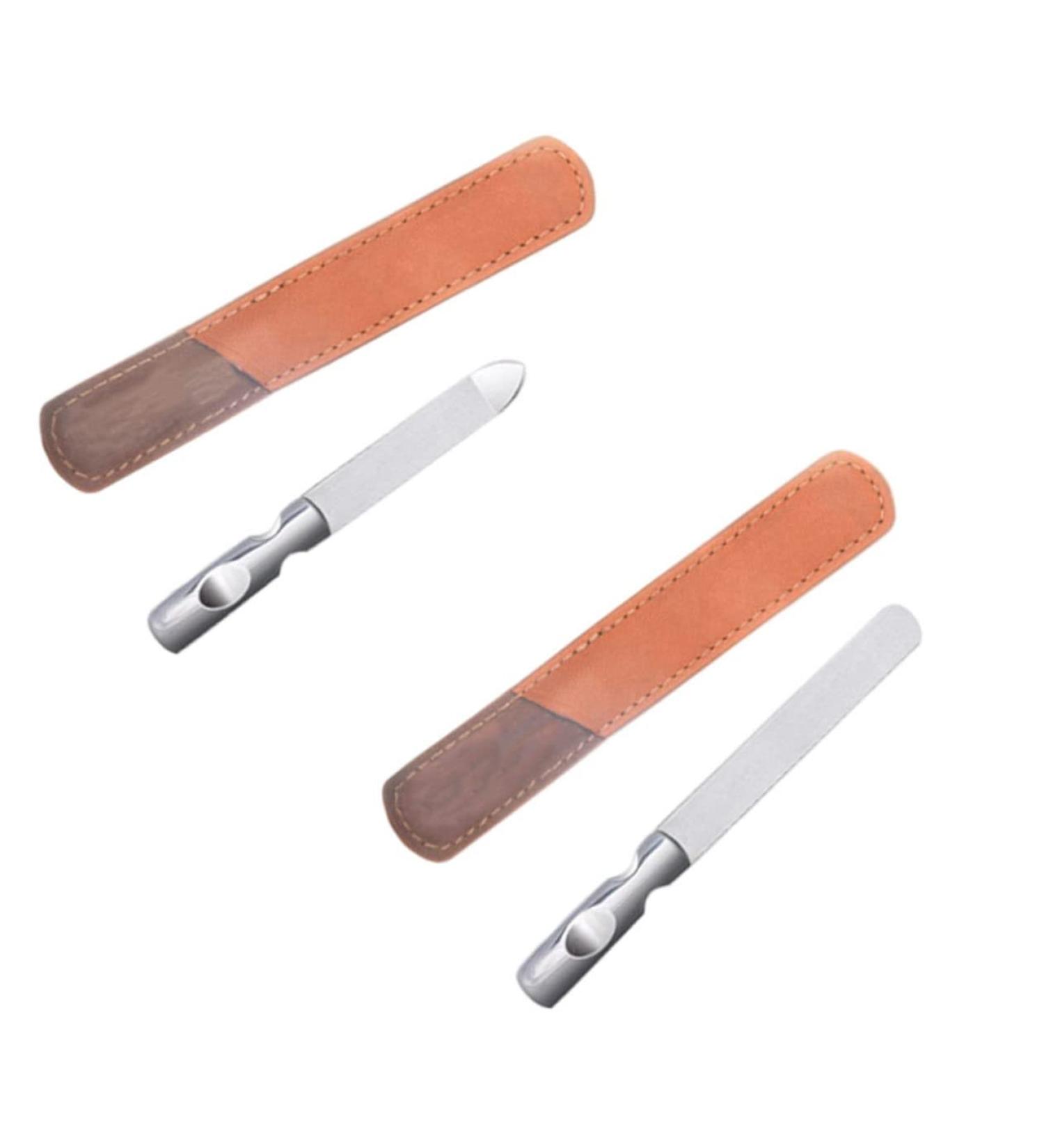 2 Sets Stainless Steel Nail File Emery Board Files Manicure Polish Tools File Manicure File Tool Nails Kits Manicure Tools Nail Polishing Strips Files Sanding Bar Handheld - Buy Online on GoSupps.com