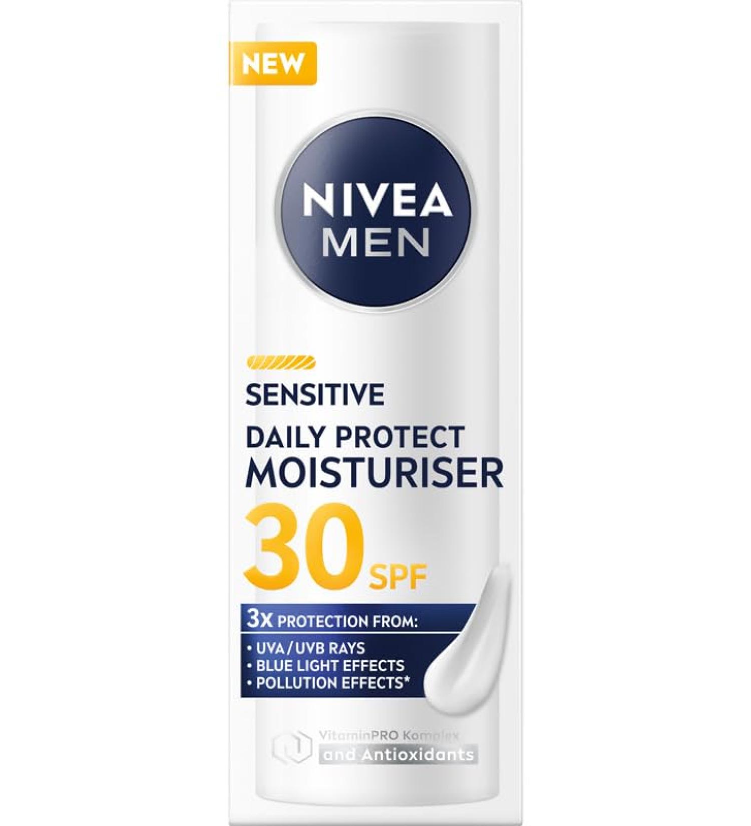 Beiersdorf AG NIVEA MEN Daily Protect Moisturizing Face Cream SPF 30 50ml - Buy Online on GoSupps.com