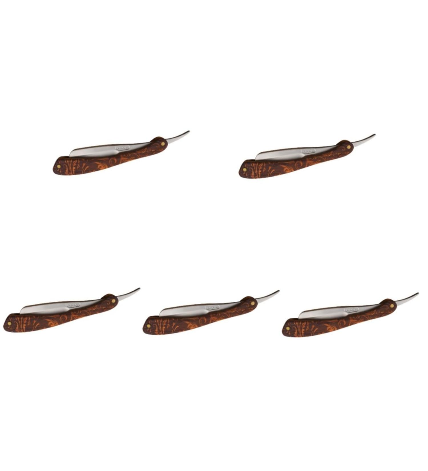 Frcolor Stainless Steel Foldable Razor Set - 5 Piece Barber Safety Blades for Hairdressing - Ideal for Daily Use & Professional Shops - Buy Online on GoSupps.com