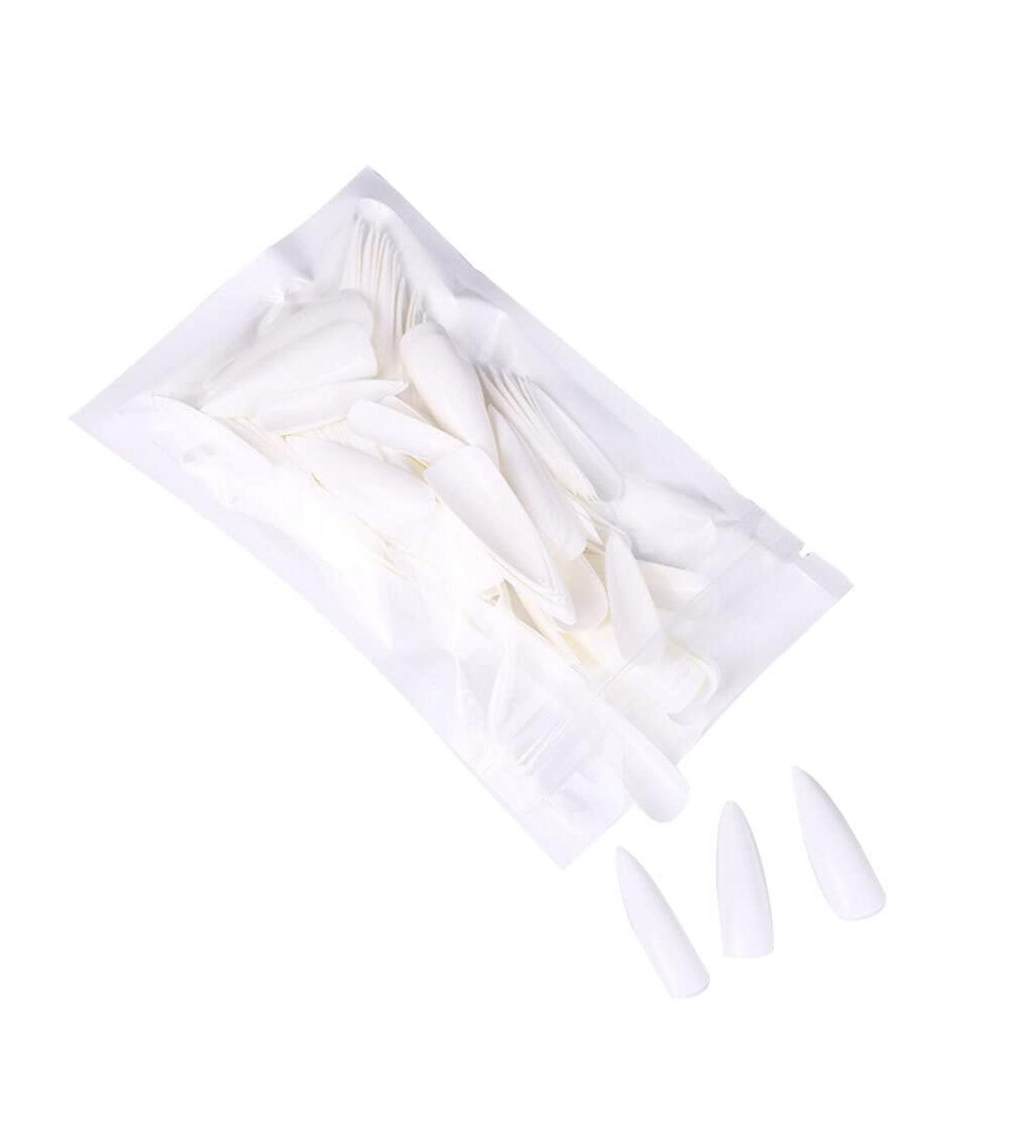 dijiusidy 1 Set Press on Nails Almond Fingernails Stick Solid Color Full Cover Art Decals Salon Supplies DIY Decorations No.1 white - Buy Online on GoSupps.com