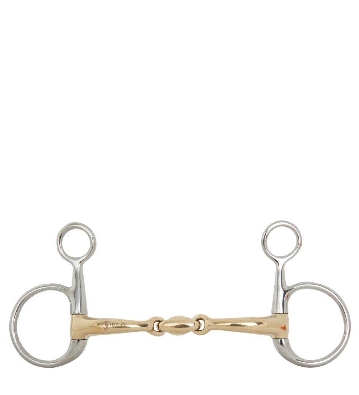 BR Baucher bridle double jointed Soft Contact 12 mm Cheeks 110 mm - Size 12.5