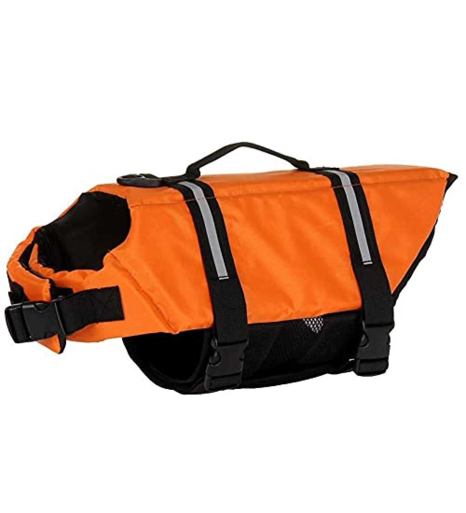 Buy Dog Life Jacket - Safety Coat & Swimming Vest for Small & Big Dogs - XS Orange - Buy Online on GoSupps.com