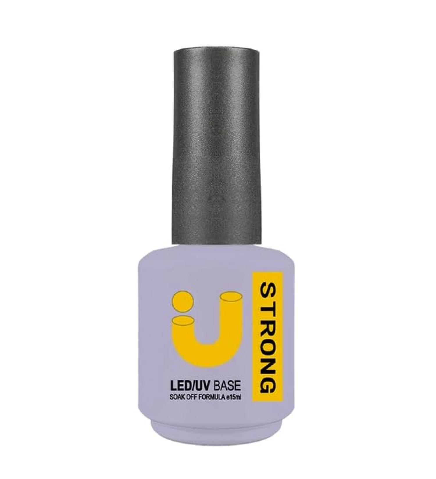 Self-Leveling Gel Polish 15ml Semipermanent Nail Polish Reinforcement Gellac Manicure Rubber Base uv led Varnish No-Wipe Top Lak - (Color: Strong Base) - Buy Online on GoSupps.com