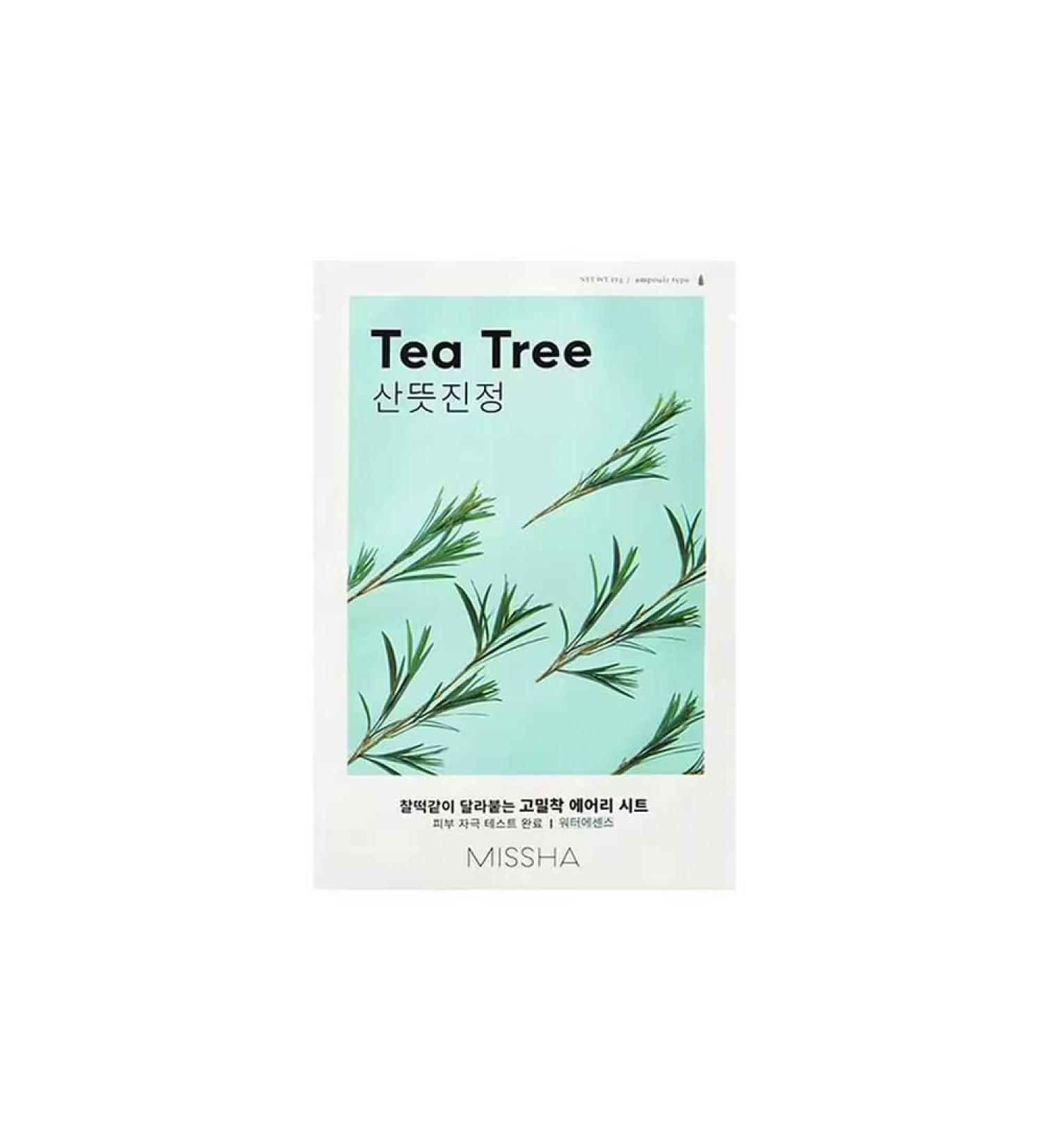 MISSHA Airy Fit Sheet Mask (Tea Tree) - Hydrating Face Mask for Oily Skin 19 ml | International Shipping Available - Buy Online on GoSupps.com