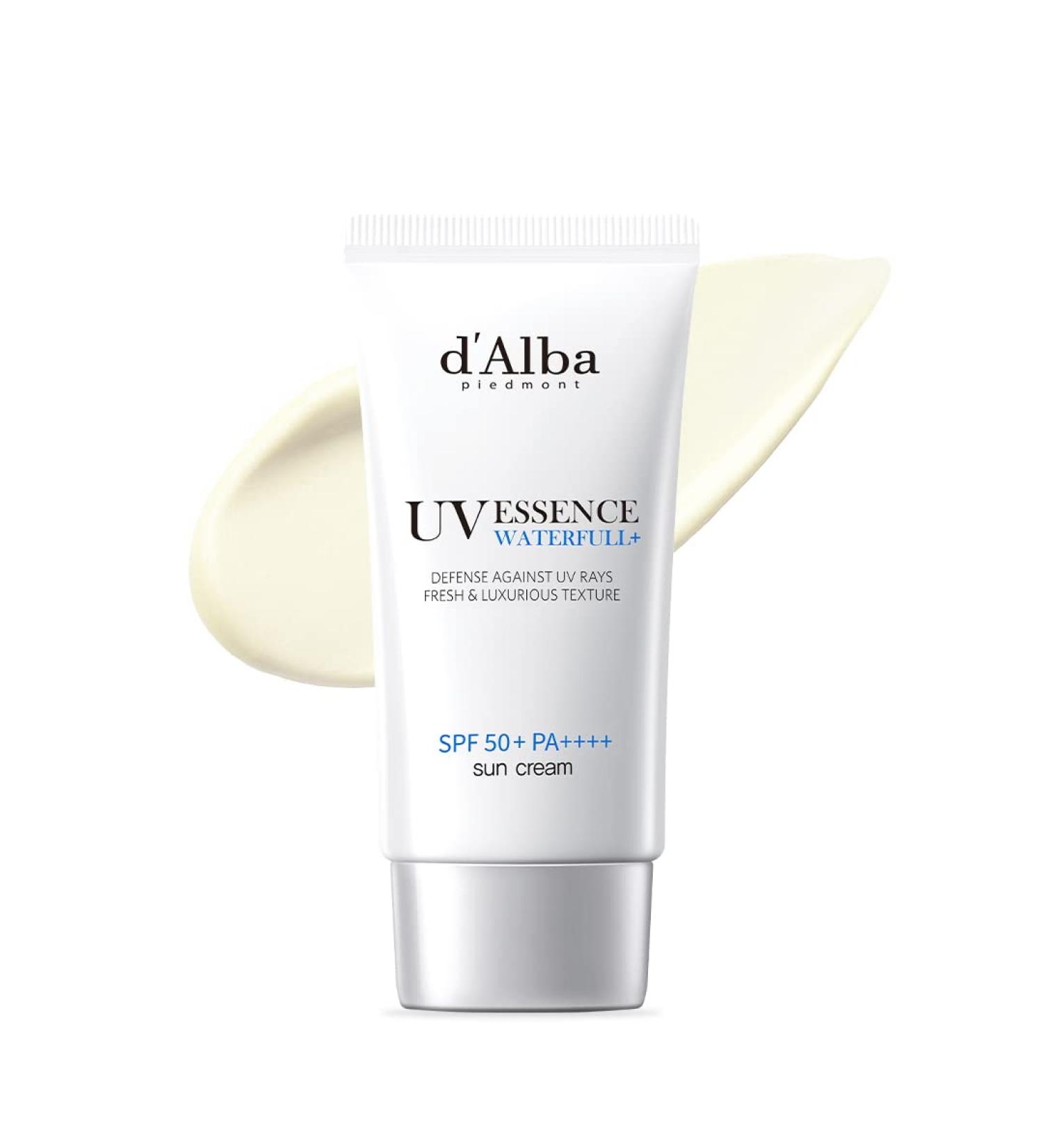 d'Alba Waterfull Essence Cream Sunscreen - SPF 50+ | Hydrating Sun Protection - Buy Online on GoSupps.com