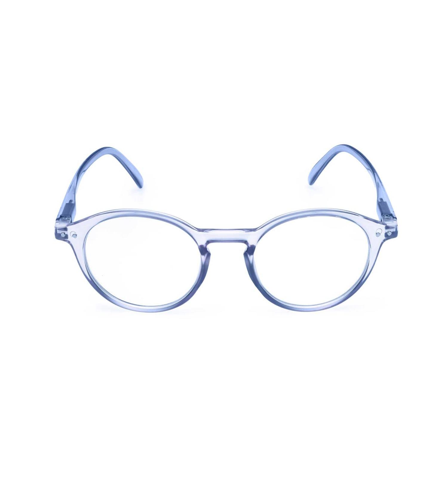 Contacta Jelly Reading Glasses for Men & Women - Blue +1.00 Diopter Half-Transparent Glossy Flex Sticks Includes Glasses Case - Lightweight | Shop Internationally - Buy Online on GoSupps.com