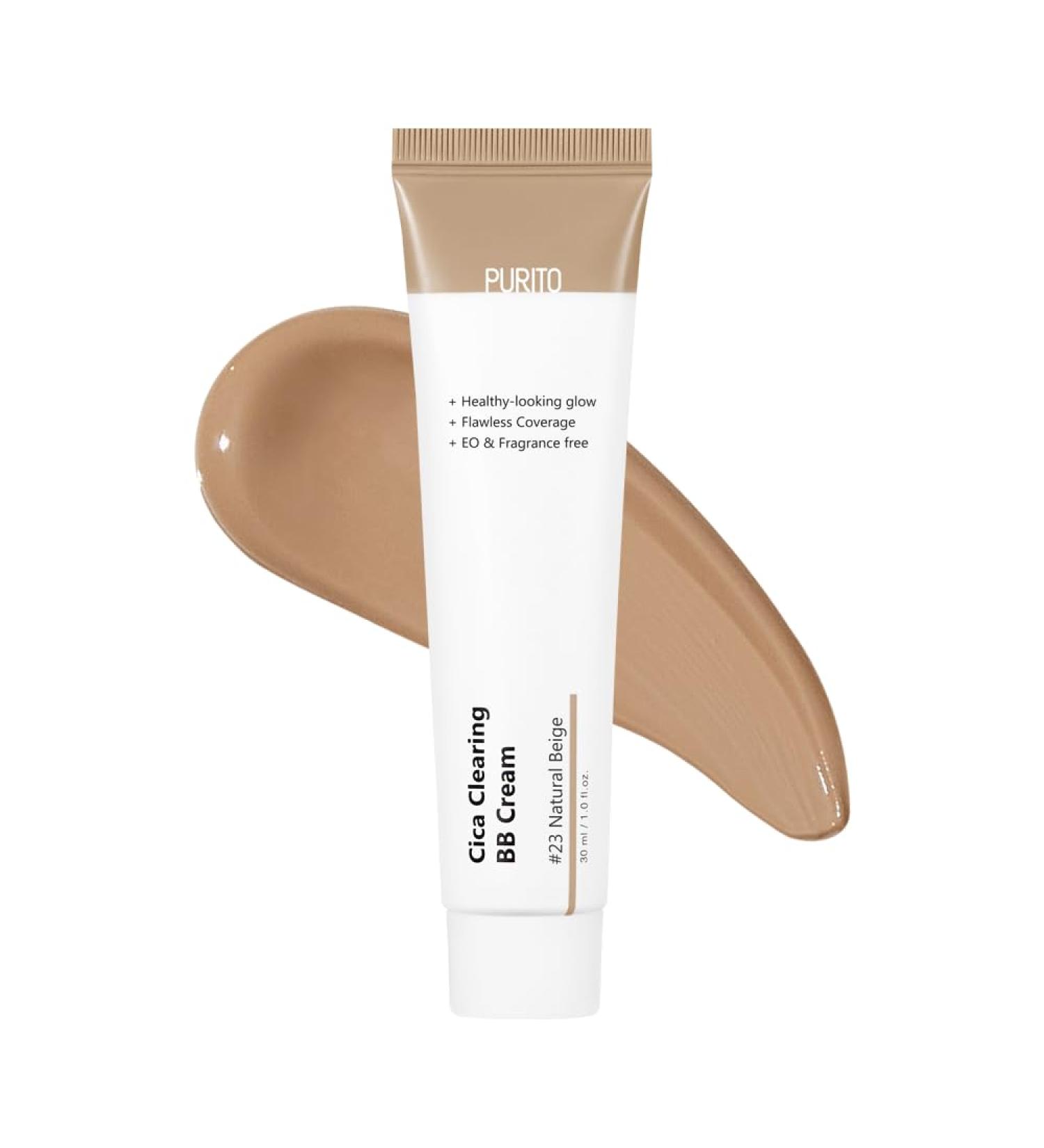 Purito CICA Clearing BB Cream #23 Natural Beige - Vegan Foundation 1 Fl.Oz | Cruelty-Free & Clear Skin Solution - Buy Online on GoSupps.com