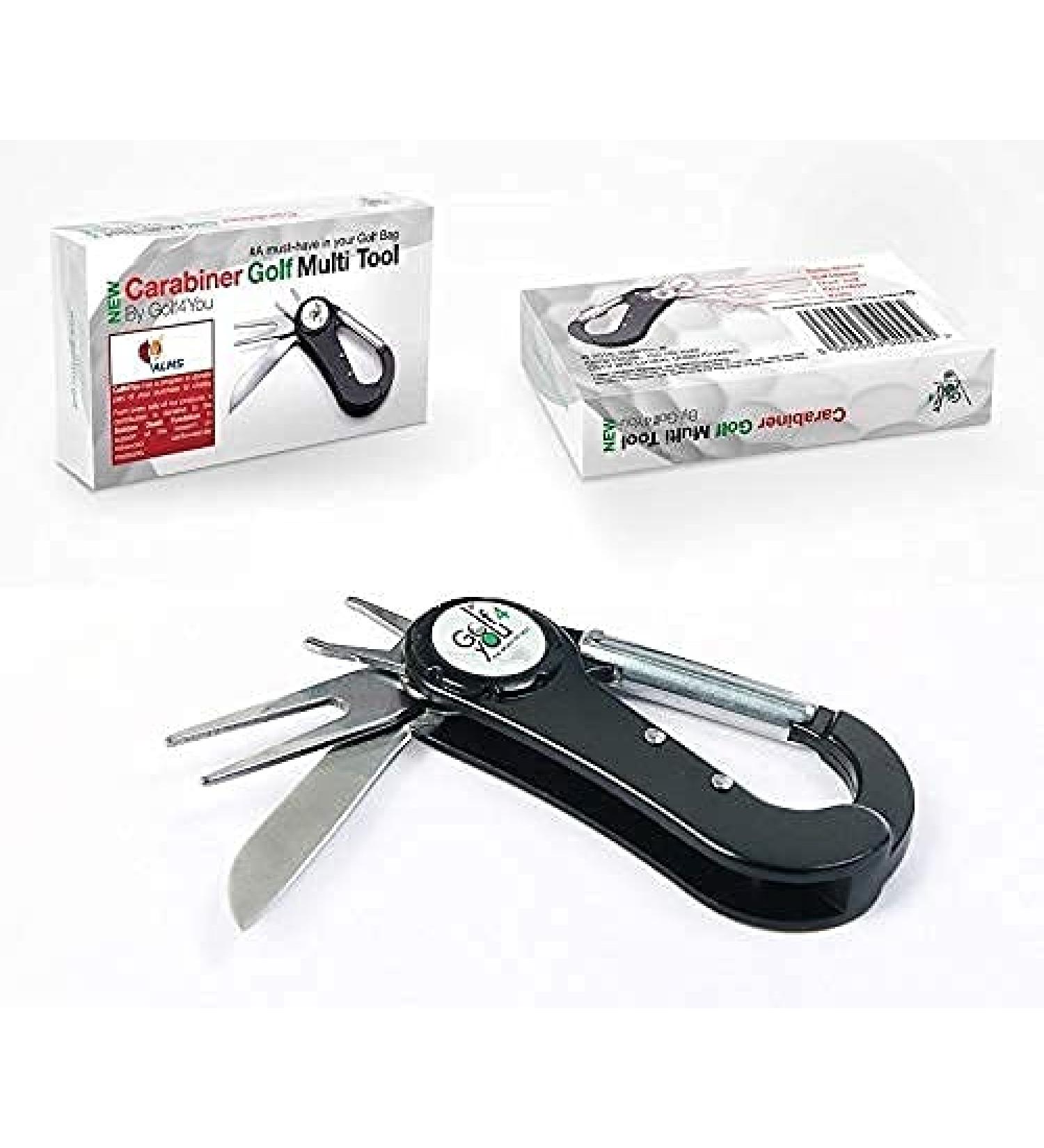 All in One Golfer's Tool: Divot Fixer, Magnetic Ball Marker, Spike Wrench, Pocket Knife & Keyring Holder - Buy Online on GoSupps.com