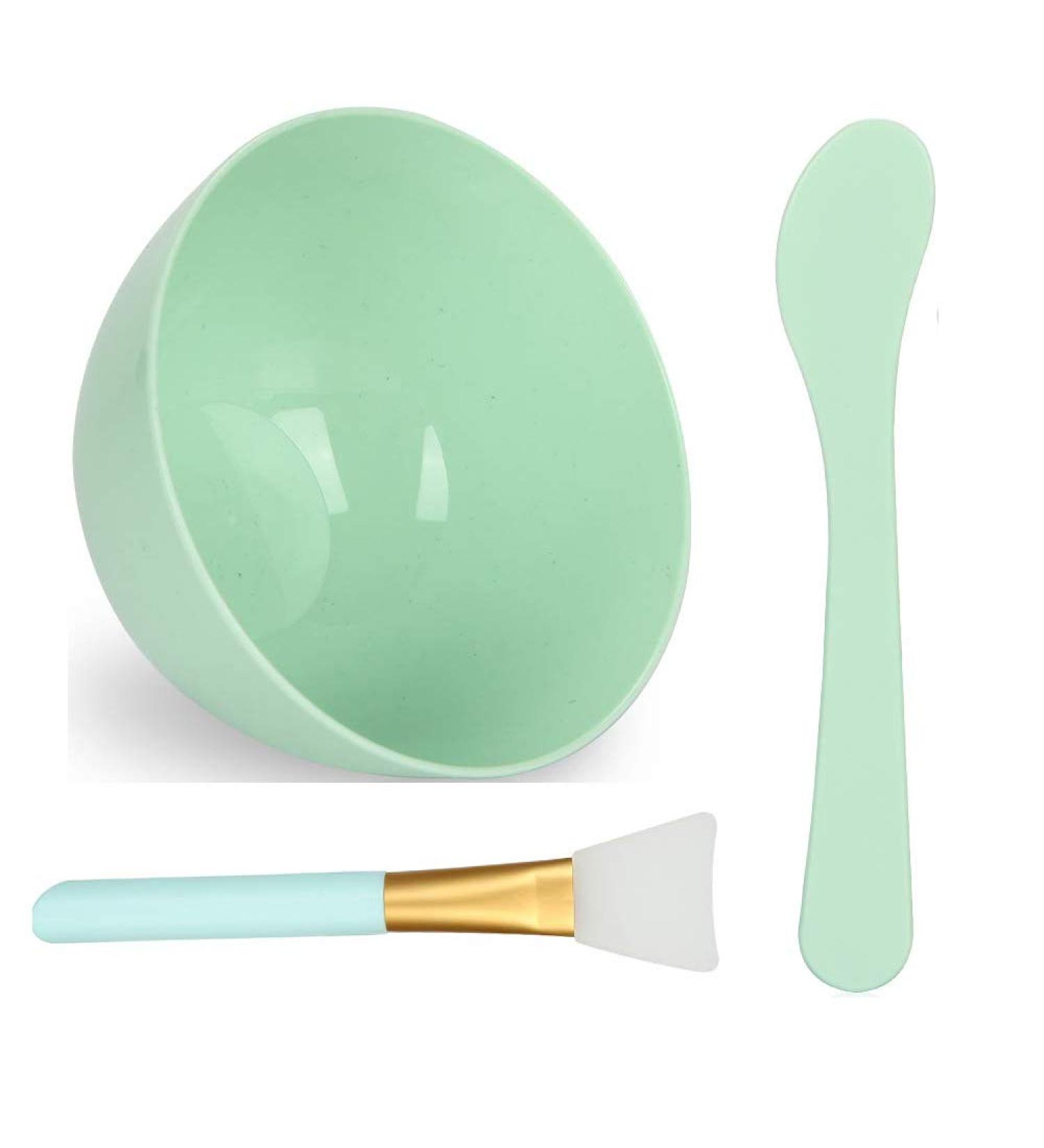 GBSTORE Face Mixing Bowl Set - DIY Facial Masks Mixing Tool Kit with Silicone Bowl, Brushes, and Spatula (Green) - Buy Online on GoSupps.com
