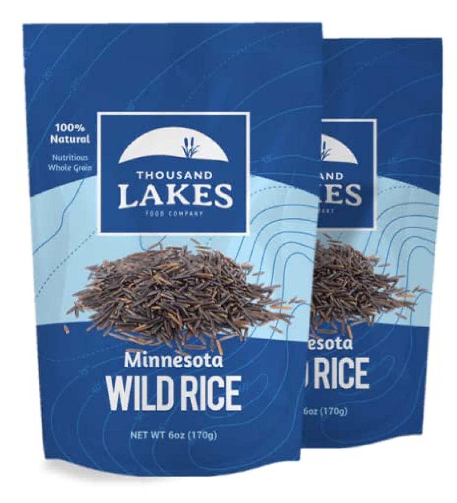 Thousand Lakes Minnesota Grown Wild Rice - 12oz (2-pack 6oz) | 100% Natural & Wild | Premium Quality Wild Rice - Buy Online on GoSupps.com