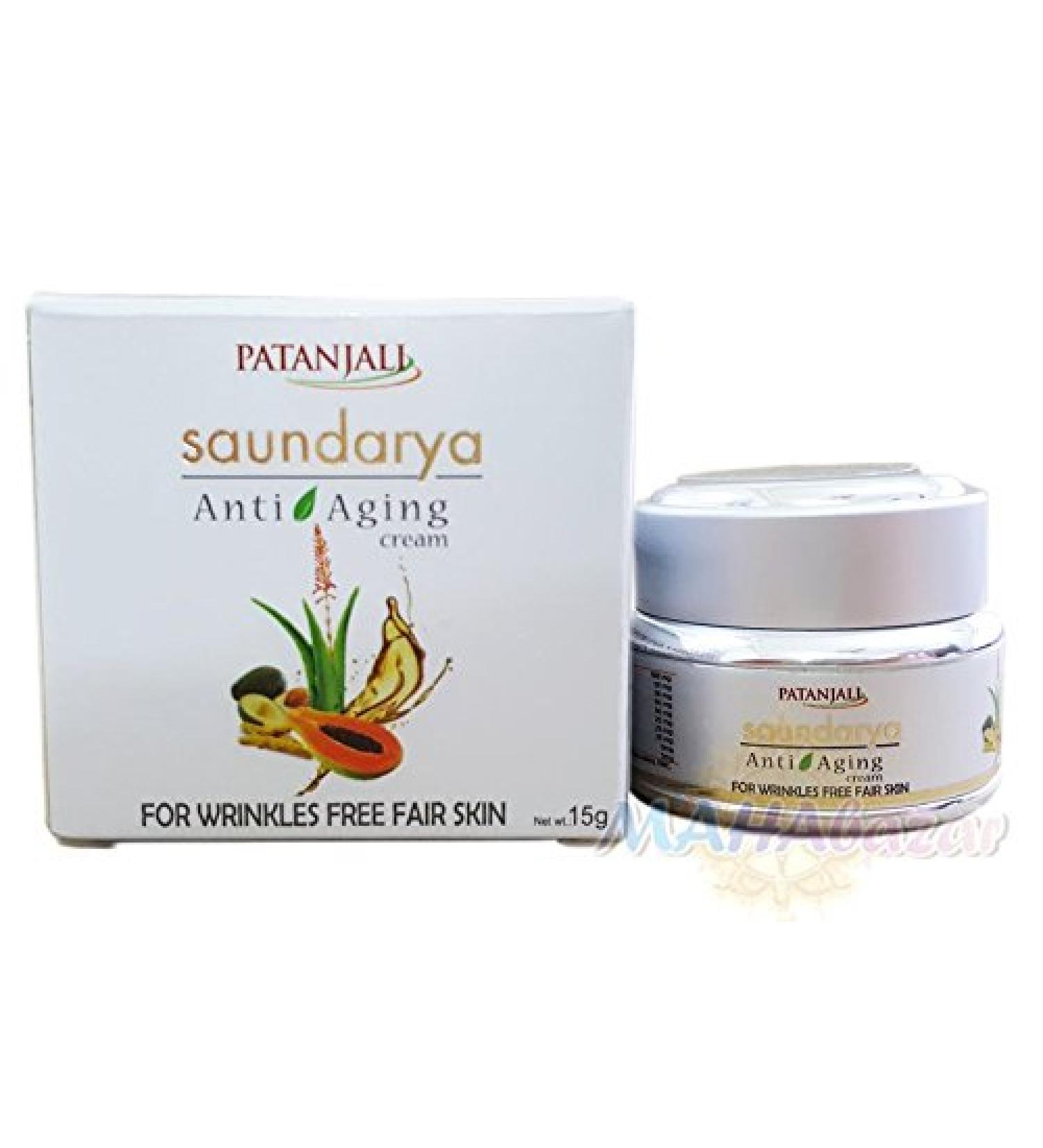 patanjali Saundarya - Anti Aging Cream - For Wrinkles Free Fair Cream 15Gram