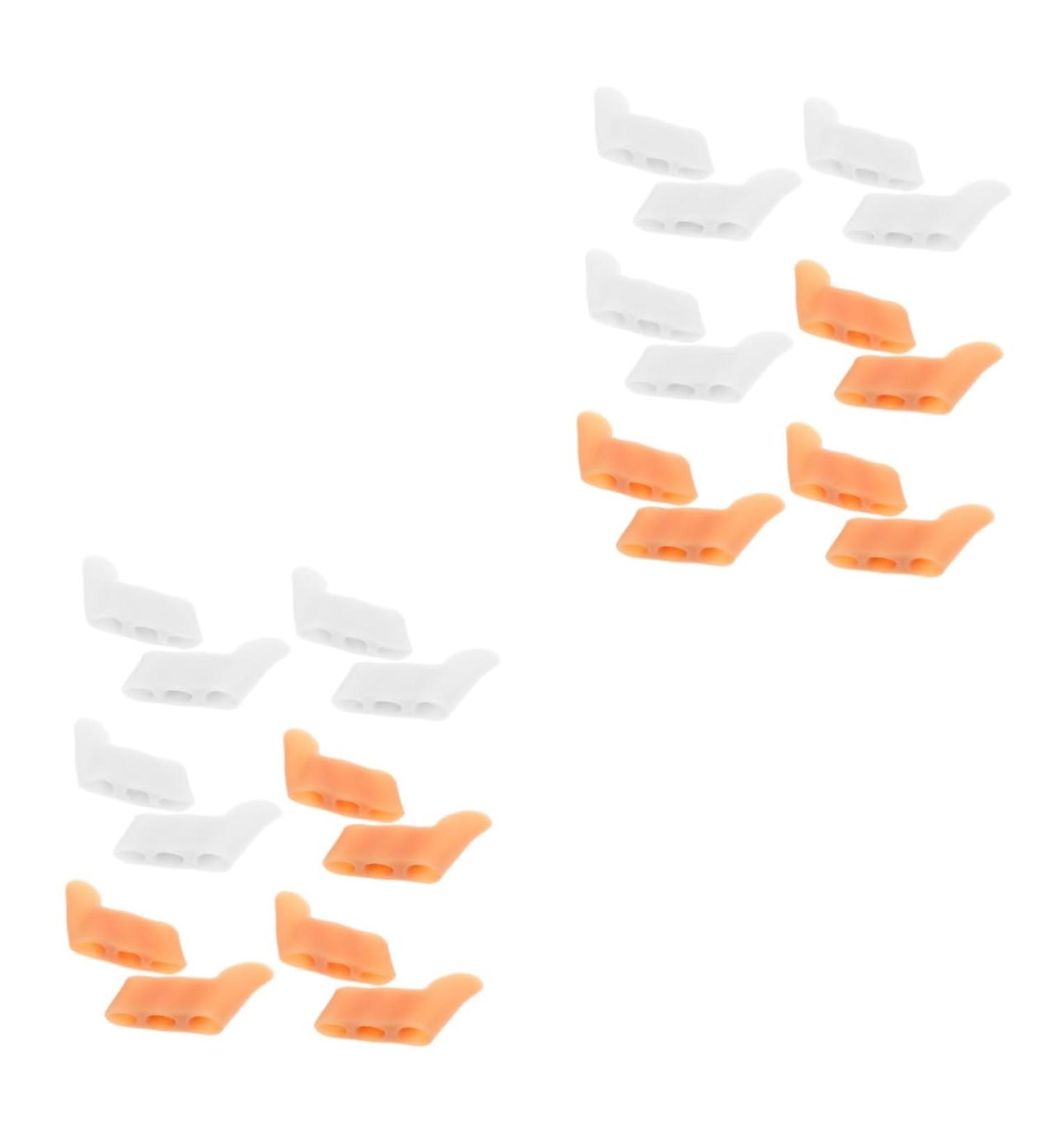 Silicone Toe Stretchers 24 Pcs - Pinky Straightener Sleeves & Gel Separators - Buy Online on GoSupps.com