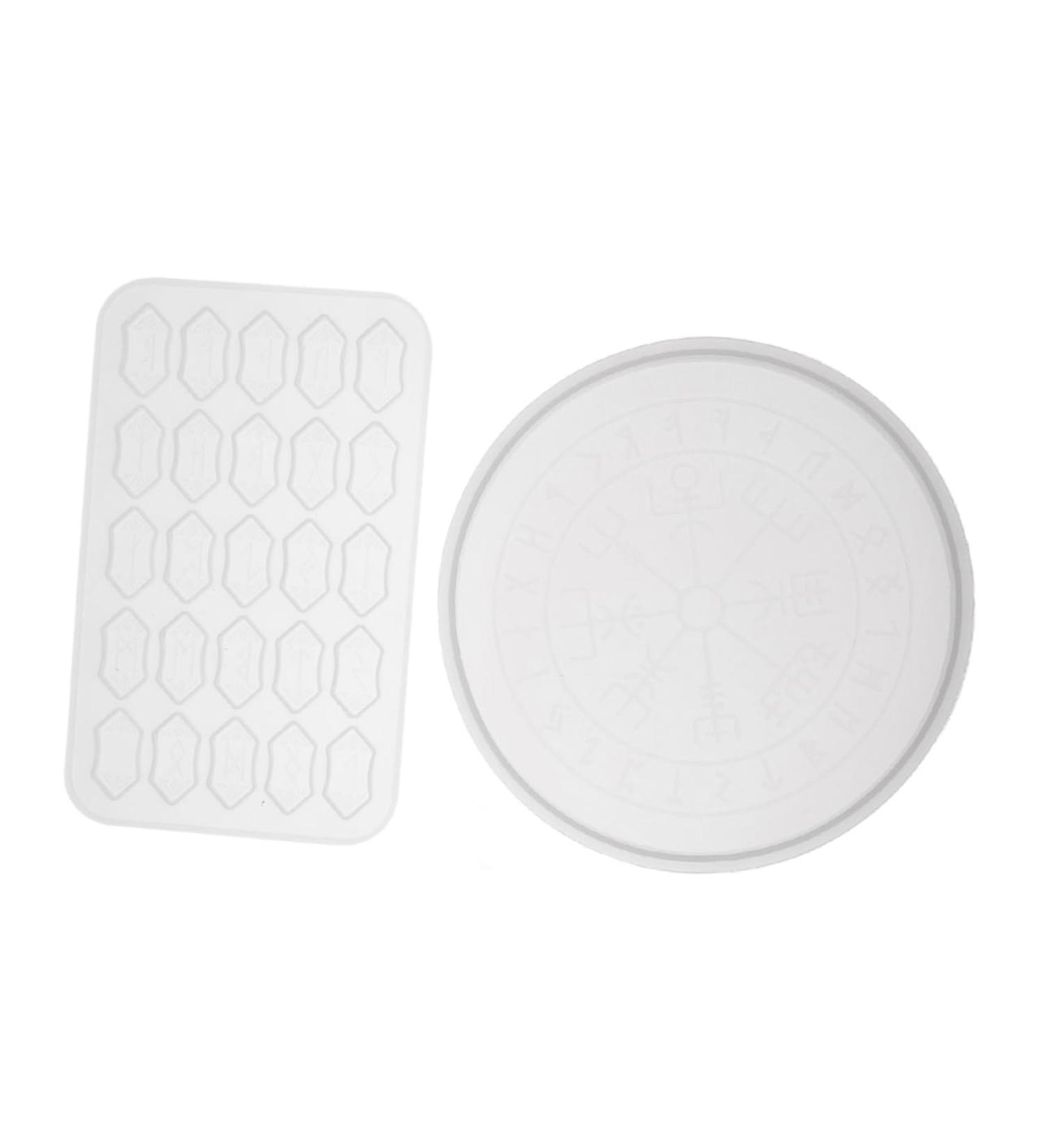 KONTONTY Runes Letter 2pcs Divination Silicone Mold Silicone Molds Silicone Art Supplies Rune Silicone Mold Runes Epoxy - Buy Online on GoSupps.com