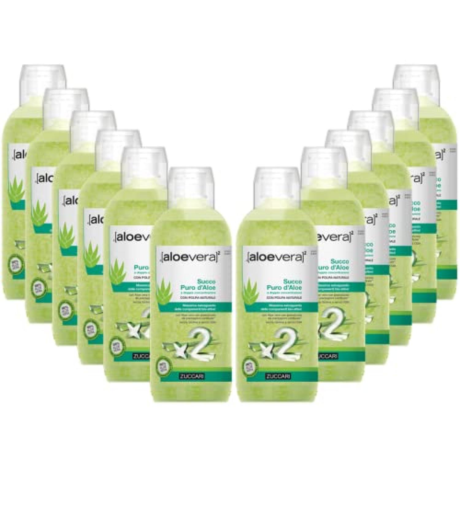 ZUCCARI ZUCCARI AloeVera 2 - PURE ALOE JUICE - 12 x 1 Litre Bottles