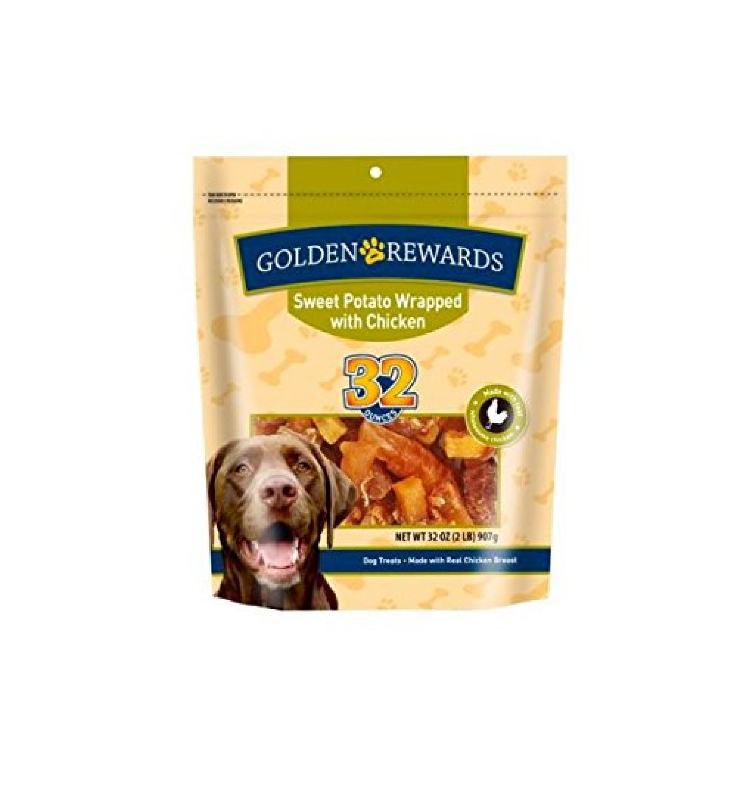 Golden Rewards Sweet Potato Wrapped with Chicken 32oz bag (1)