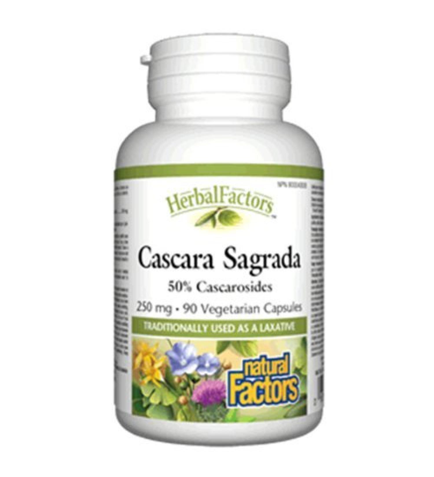 Naturals Factors Cascara Sagrada Extract 50% Cascarosides 250mg 90 Veg-caps