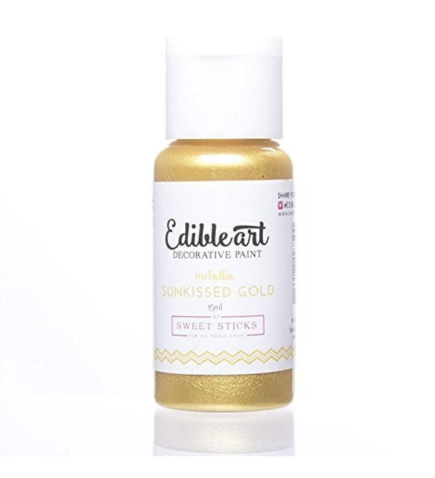 Sweet Sticks Edible Art Decorative Paint - Sunkissed Gold 15ml - Buy Online on GoSupps.com
