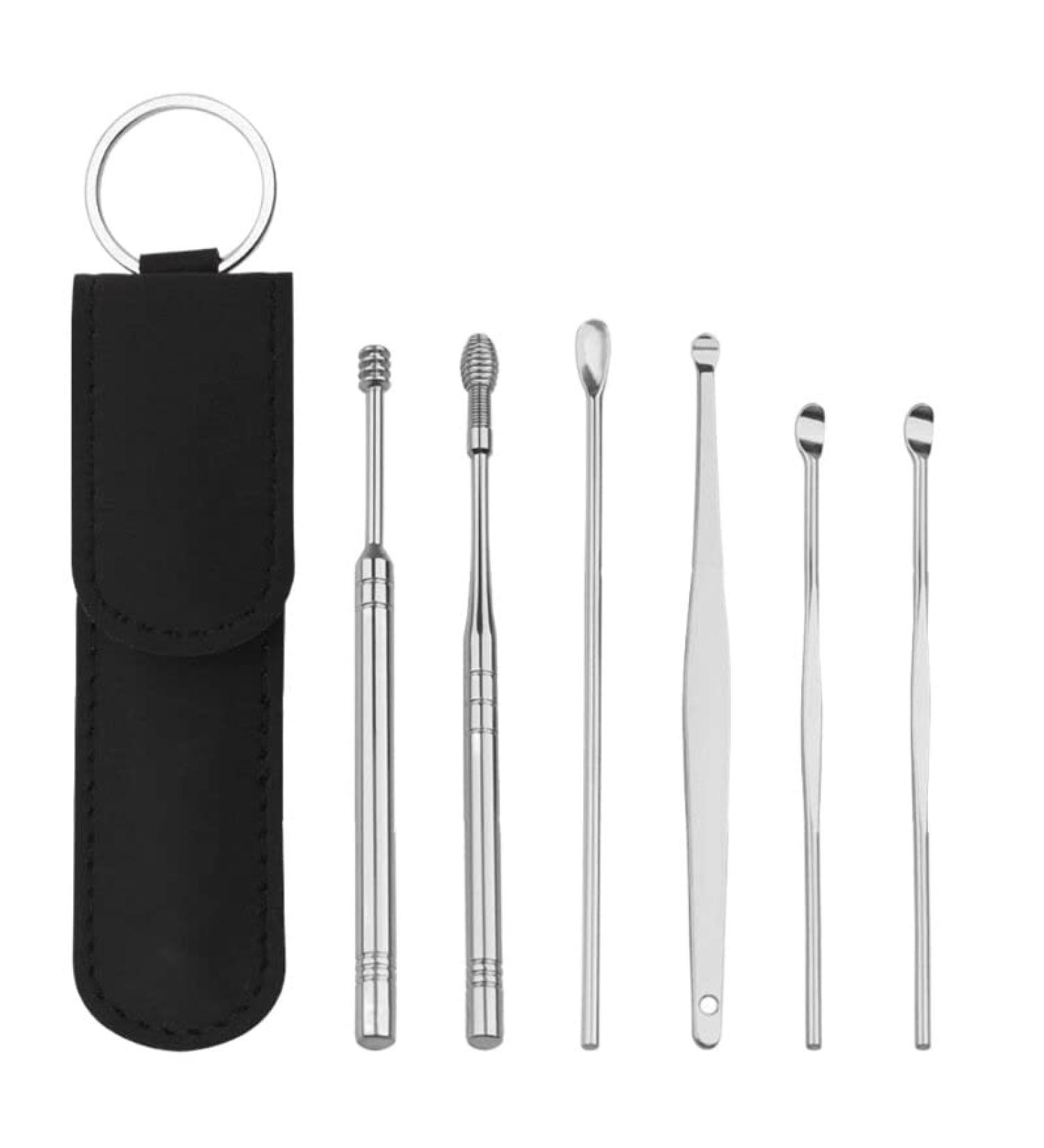 Madi Kay Designs 6PCS Ear Cleaner Wax Removal Tool Set - Earwax Remover Curette Sticks for Ear Cleaning and Healthcare - Buy Online on GoSupps.com