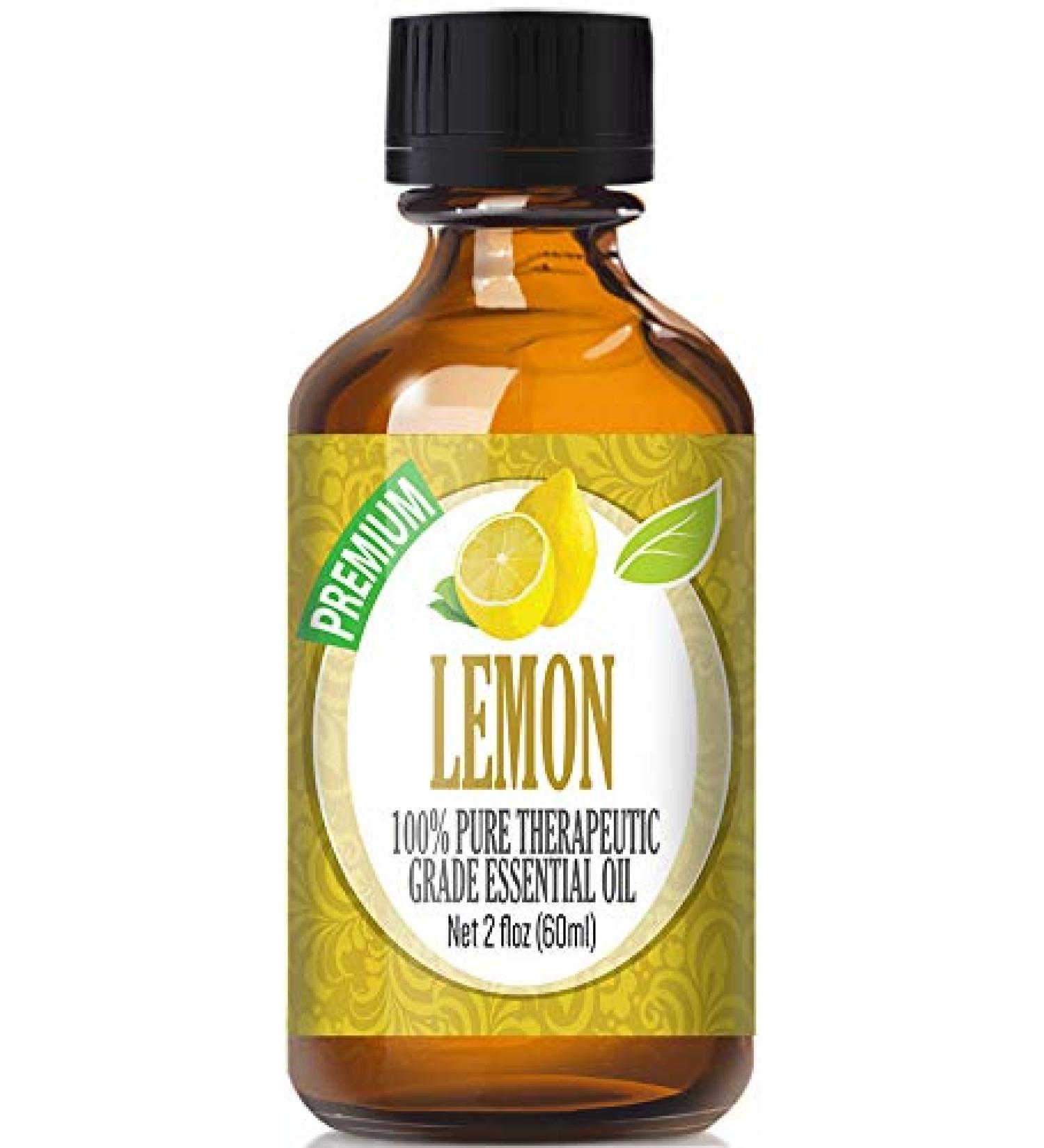 Healing Solutions Lemon Essential Oil 60ml - Pure Therapeutic Grade - Best for Aromatherapy & Healing - International Shipping Available - Buy Online on GoSupps.com