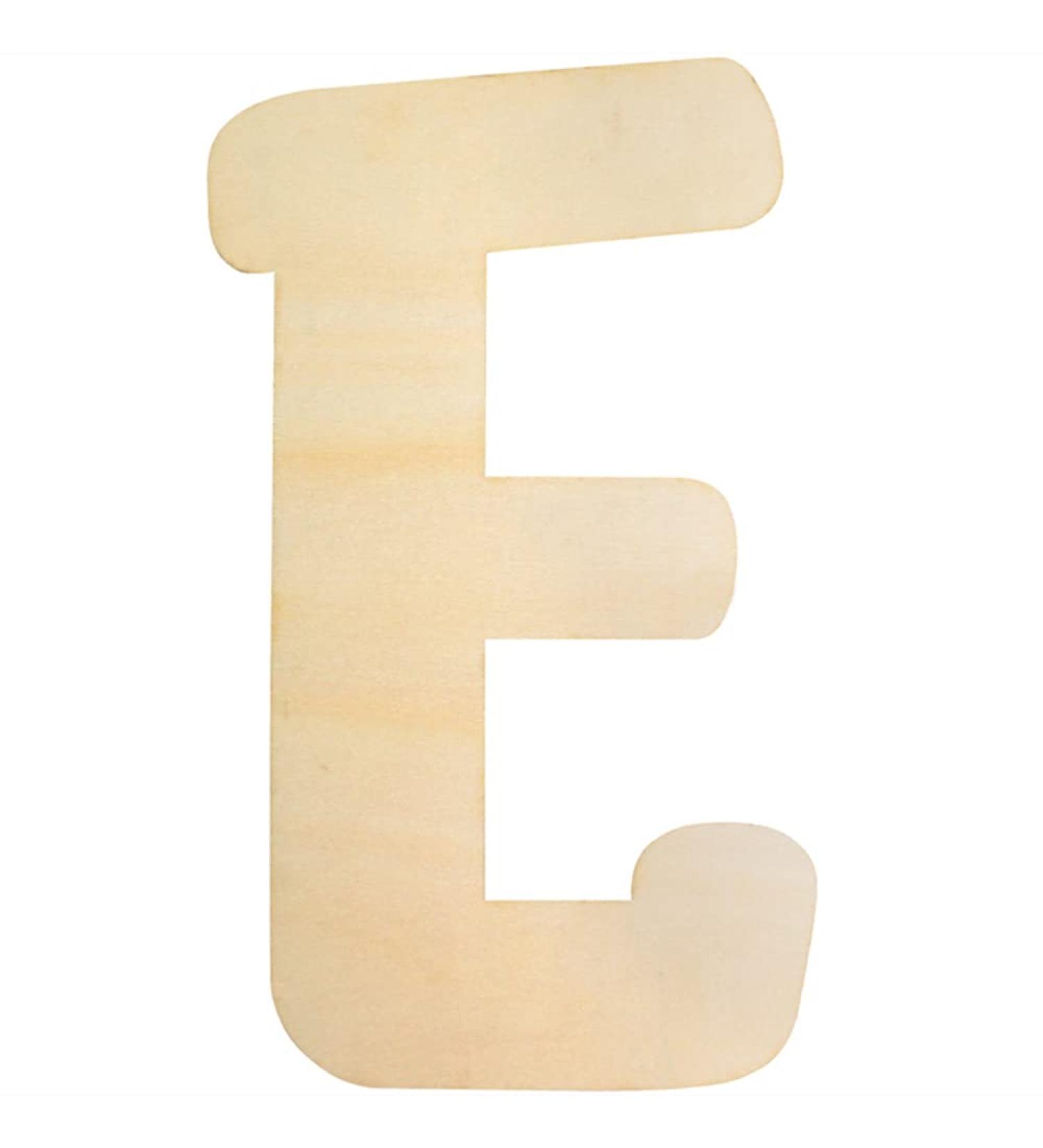 30cm Large Wooden Letter E - Unfinished MDF for Crafts & Home Decor - Buy Online on GoSupps.com