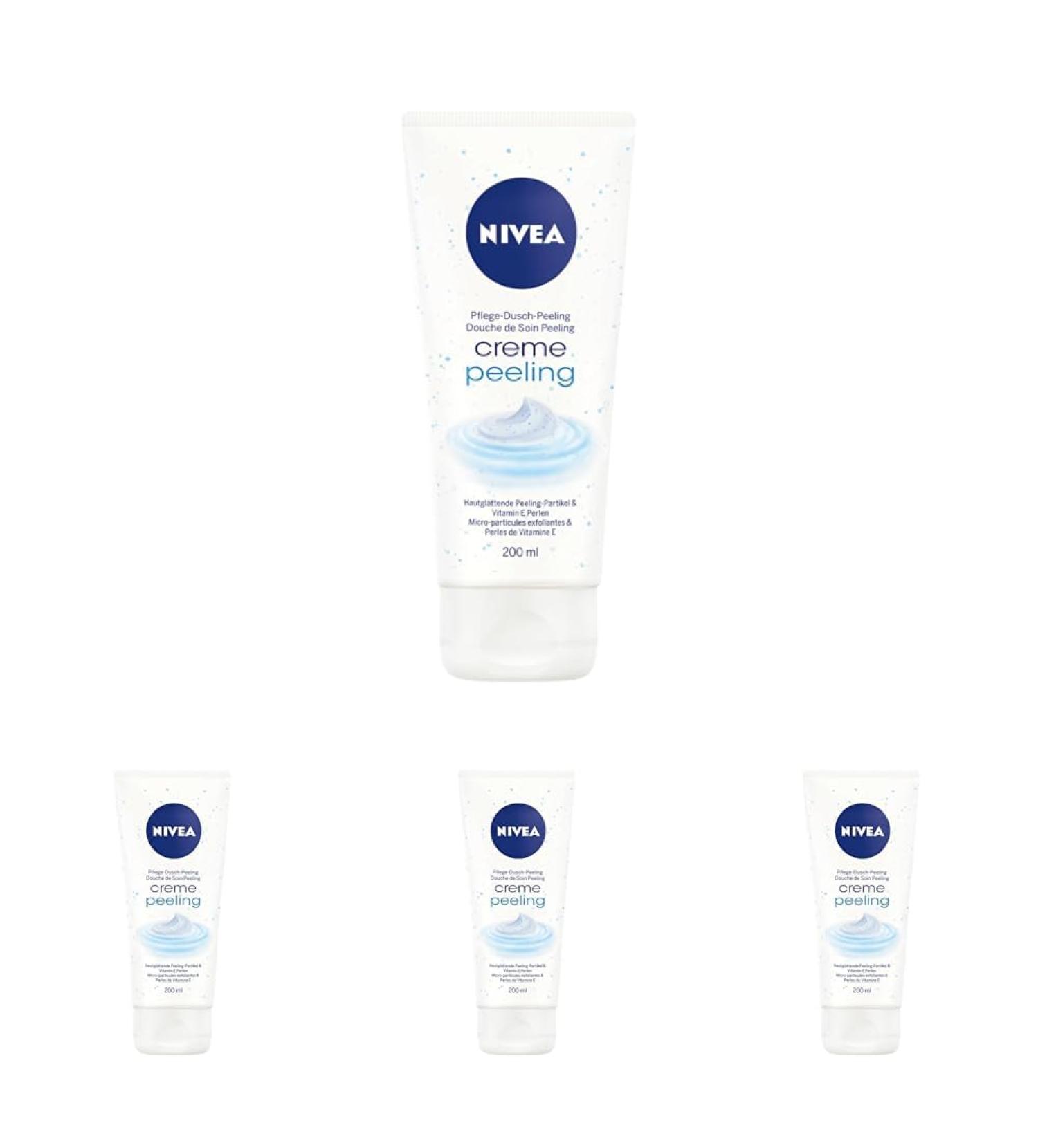Nivea Cream Peeling 200ml | Nourishing Body Scrub with Vitamin E | Smooth & Hydrated Skin | 4 Pack - International Shipping - Buy Online on GoSupps.com