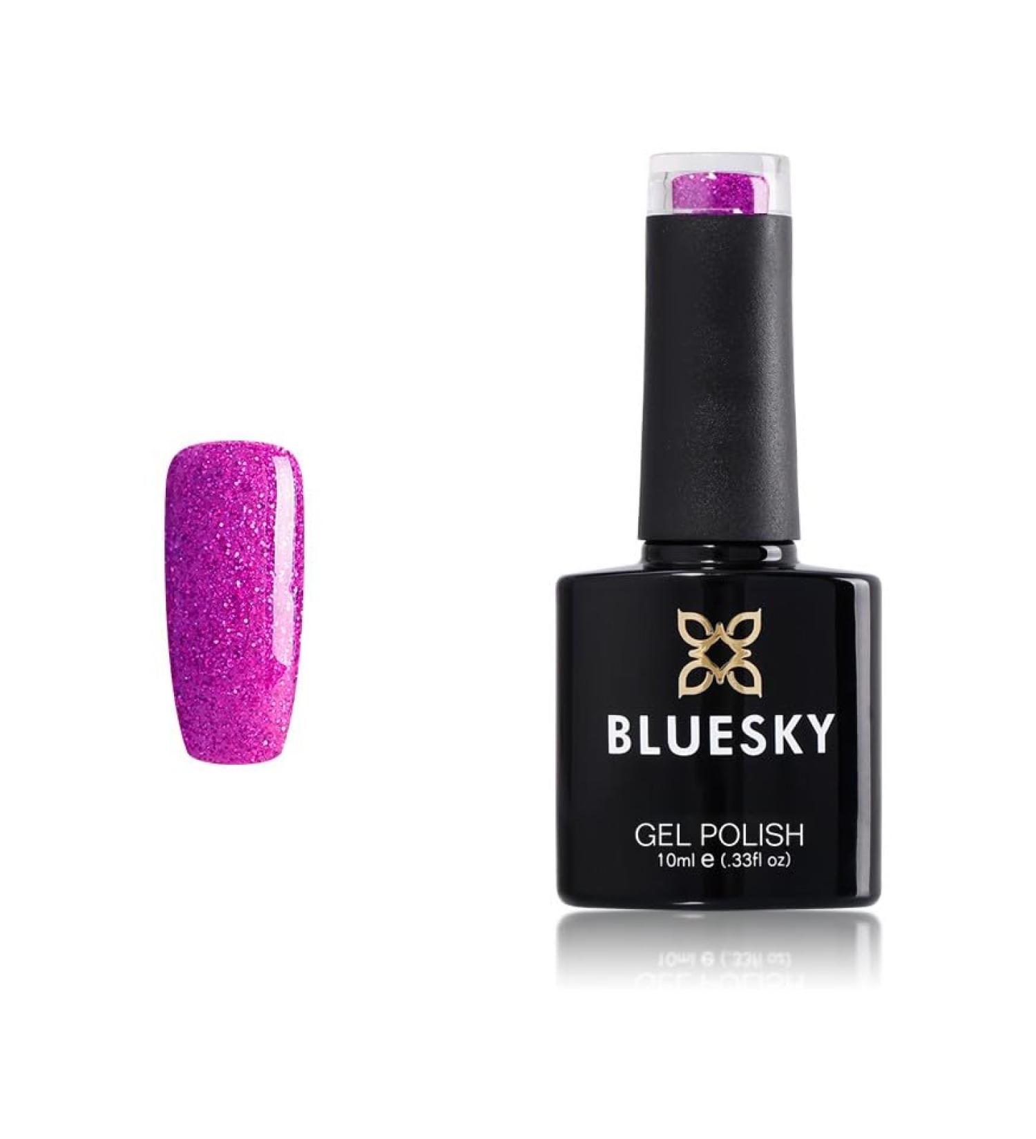 Bluesky Pink Cerise Glitter Butterfly Queen Garden Muse 80602 Nail Gel Polish UV LED Soak Off 10ml - Buy Online on GoSupps.com