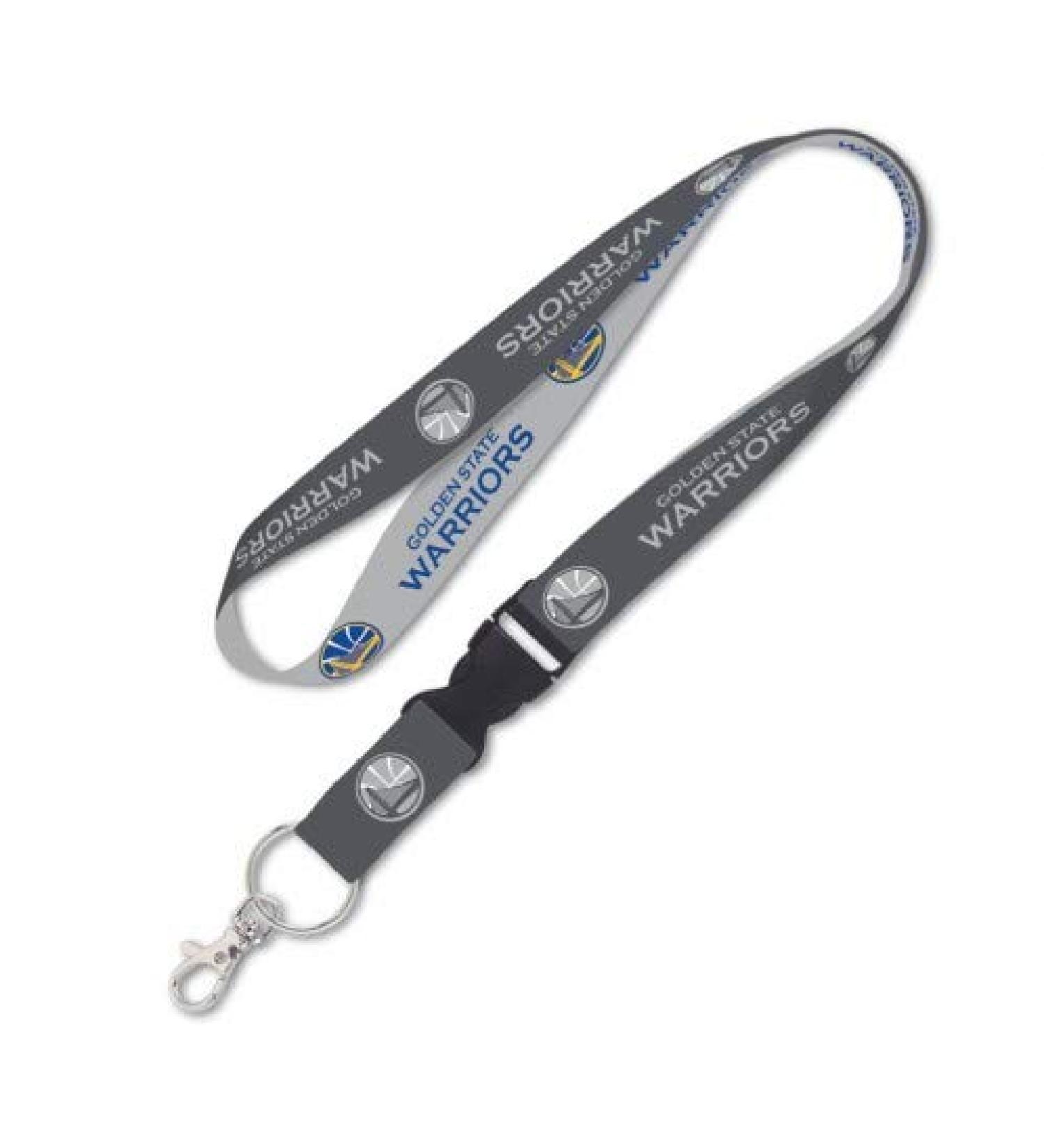 Wincraft Golden State Warriors Lanyard with Detachable Buckle, 1" - Blue and Grey
