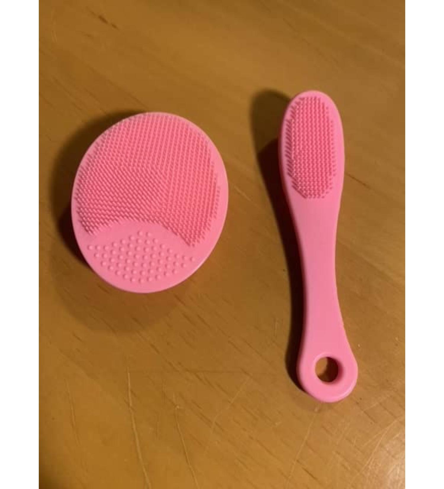 Silicone Face Scrubber Exfoliator for Poree Cleansing Pad (Pink)