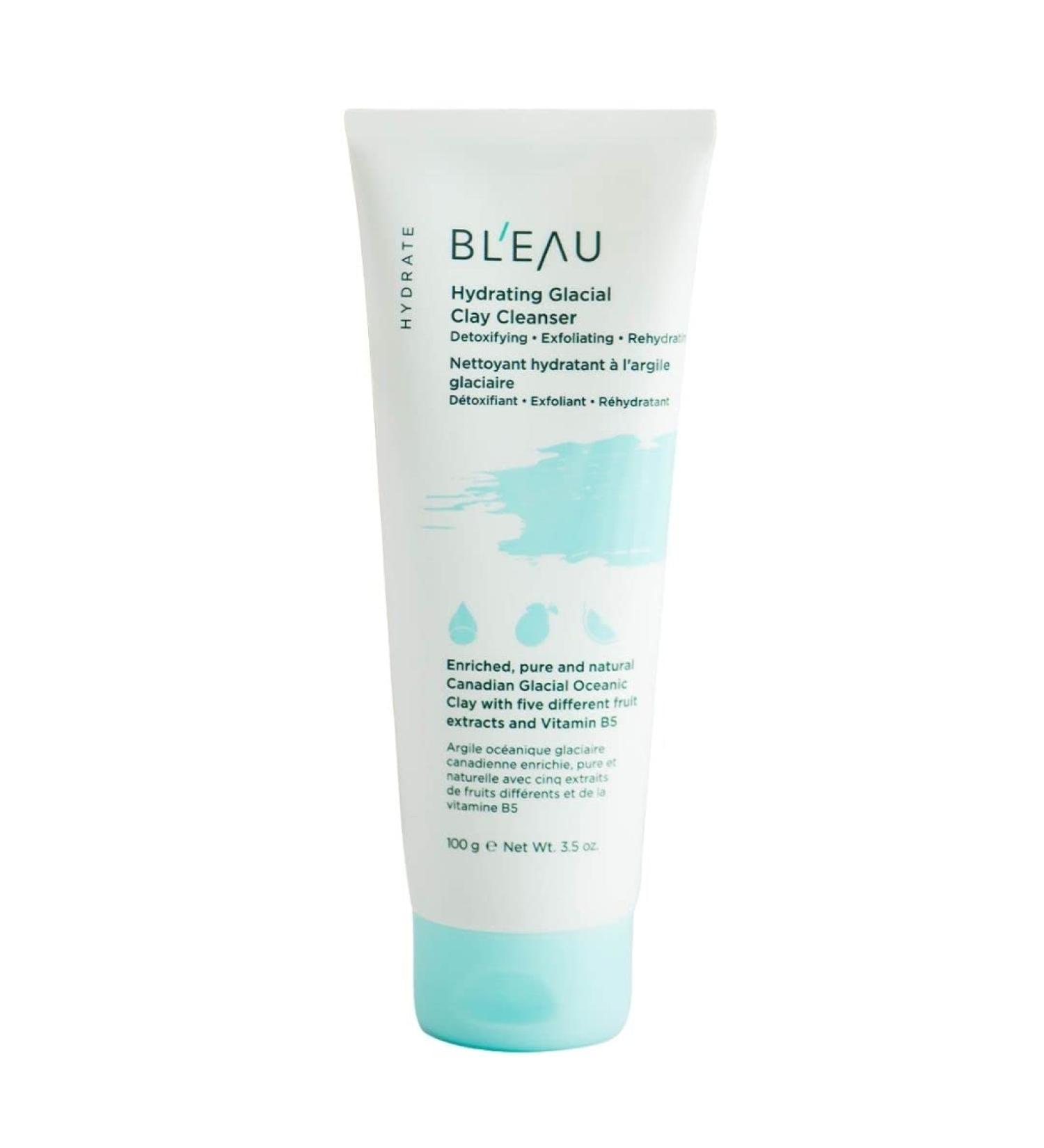 Bl eau Hydrating Glacial Clay Cleanser | Detoxify Exfoliate & Rehydrate | Cream to Foam | 100g - Buy Online on GoSupps.com