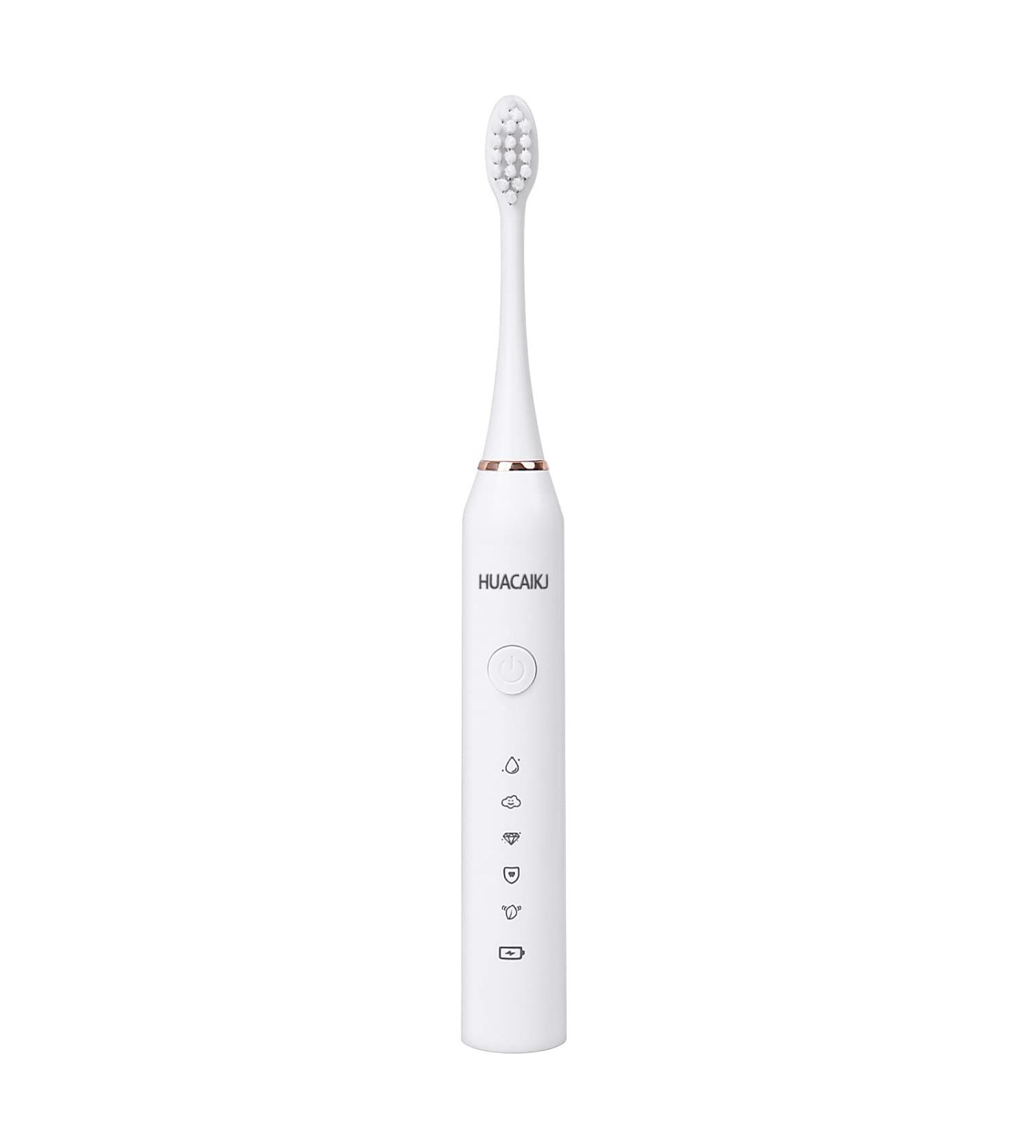 Automatic Touch Control 5-Speed Sonic Electric Toothbrush for Adults - Rechargeable Dental Cleaning (White) | Fast International Shipping - Buy Online on GoSupps.com