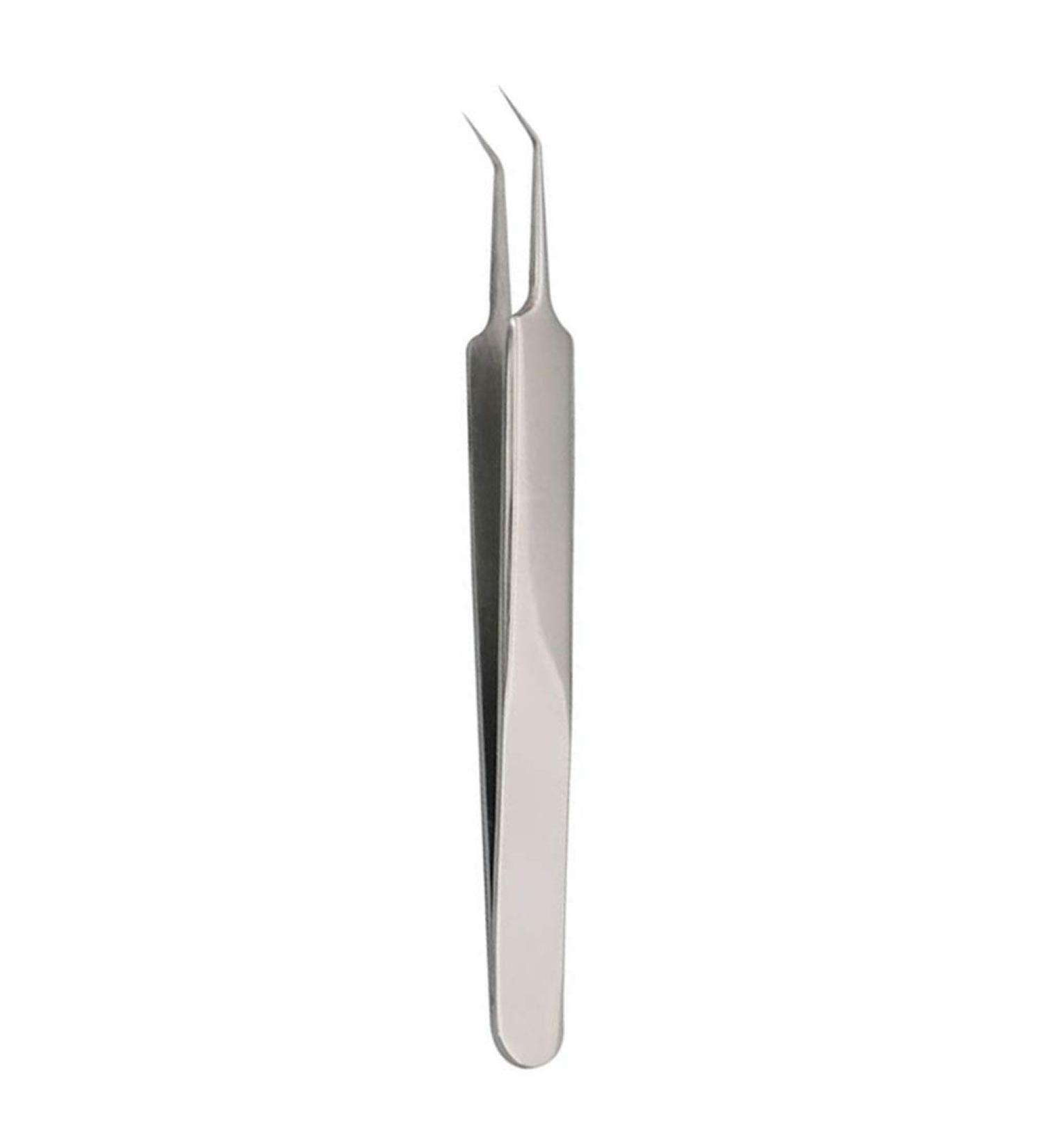 Brussels08 Professional Stainless Steel Curved Tweezers Acne Blackhead Pimple Remover Tool for Comedones & Flaws 1 Piece Clip - Buy Online on GoSupps.com