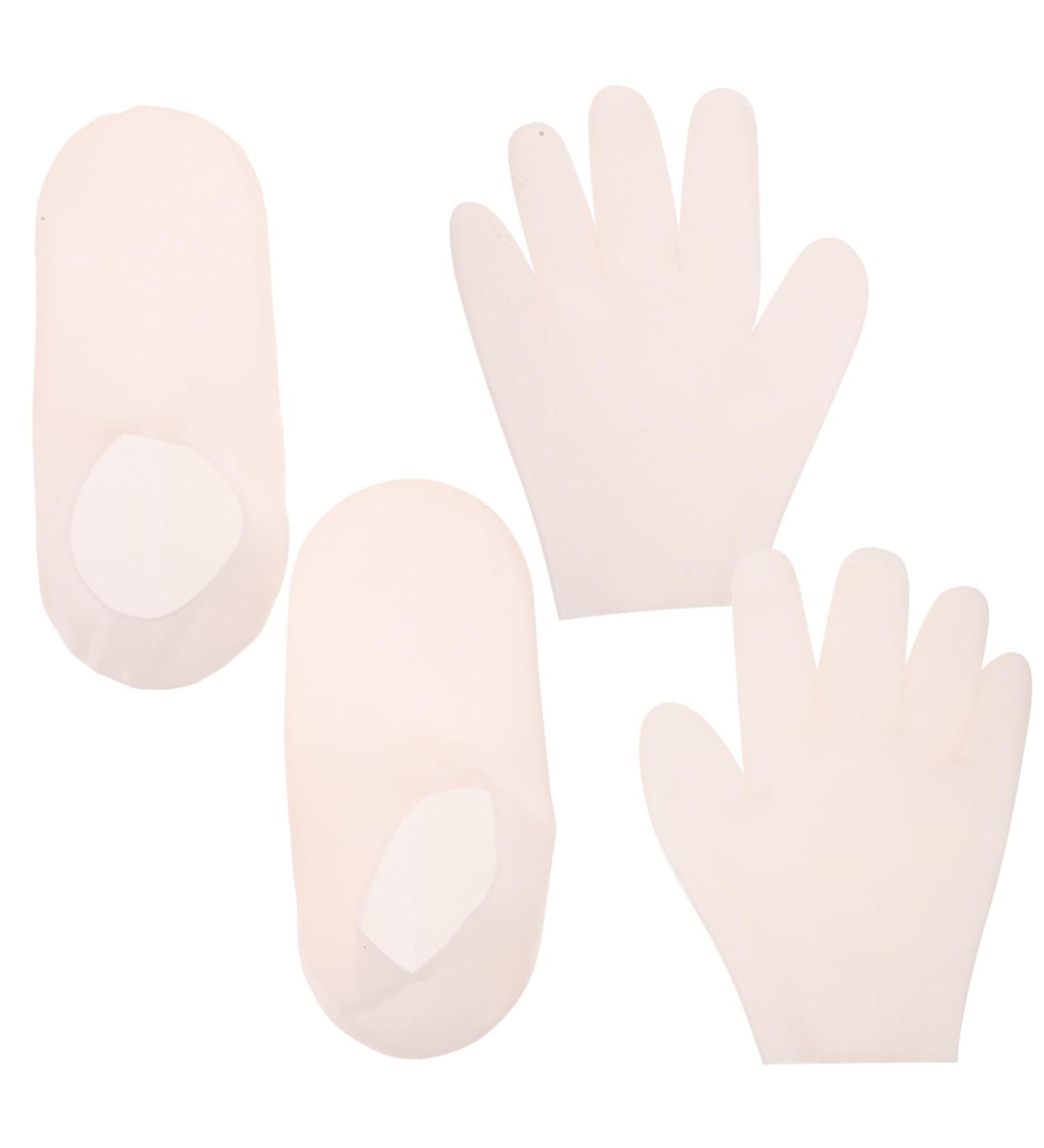HONMEET 1 Set Silicone and Foot Mask Cover Socks Spa Gloves for Dry Hand Moisture Gloves Moisturizing Gloves for Dry Hand Gel Gloves Moisturizing Hand Gloves - Buy Online on GoSupps.com
