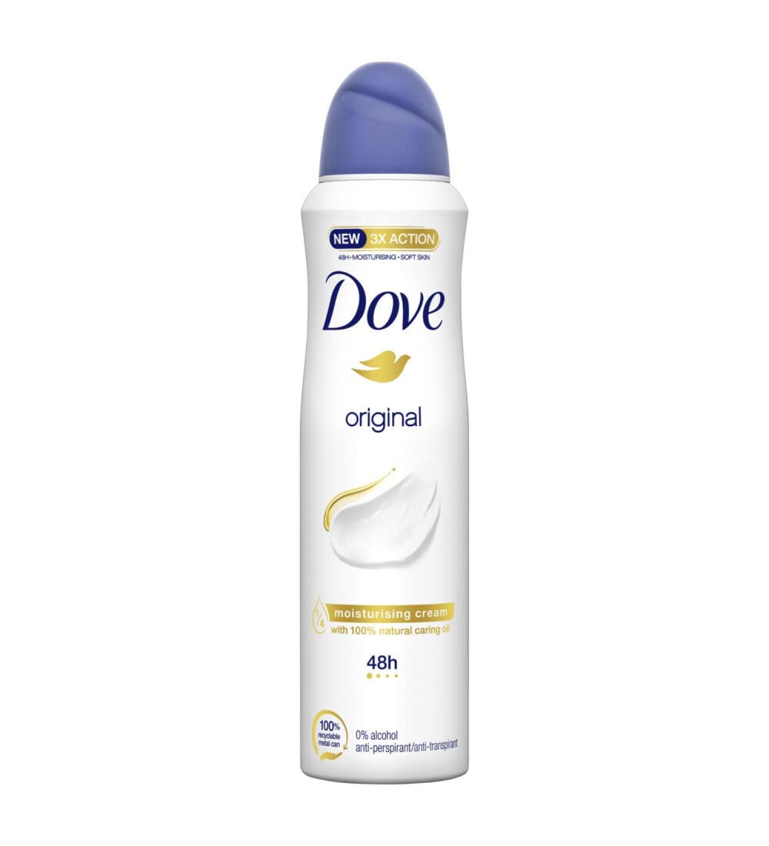 Dove Original Anti Perspirant Deodorant Spray 150 Ml 5.07 Fl Oz (Pack of 1) Original - Buy Online on GoSupps.com