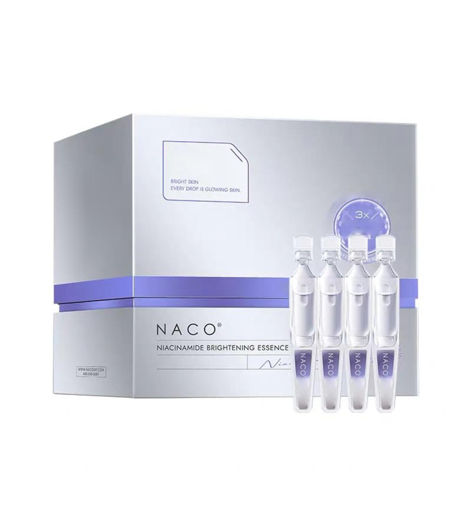 Shop Naco Nicotinamide Ampoule - Moisturizing Essence Lifting & Brightening - 1.2ml x 30 pcs International Shipping - Buy Online on GoSupps.com