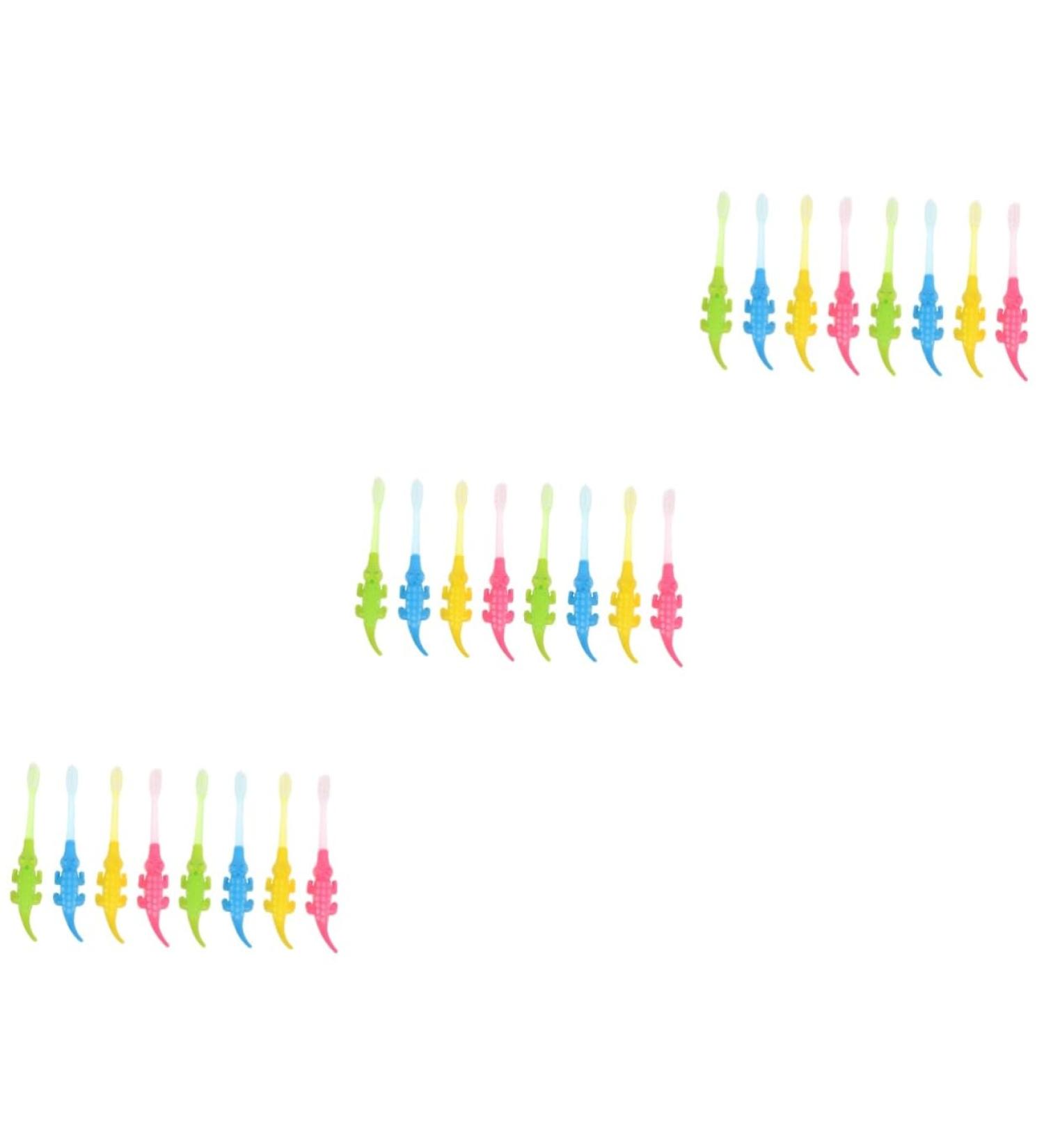 CLISPEED 24 Pcs Crocodile Toothbrush Set - Cute Baby Massage Tools | International Shipping Available - Buy Online on GoSupps.com