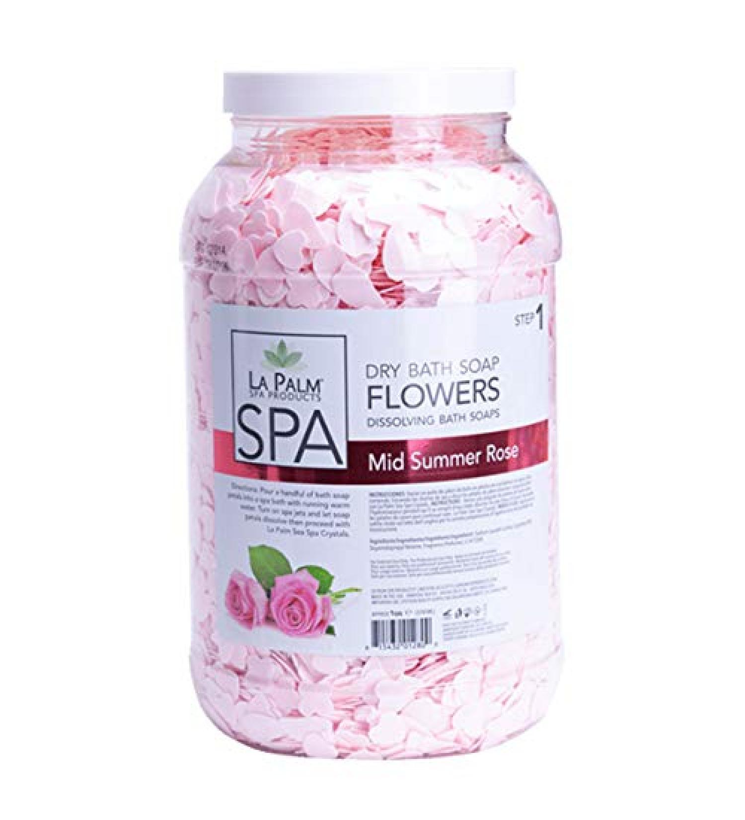 Lapalm | Dry Bath Soap Flowers | French Rose | 1 Gallon