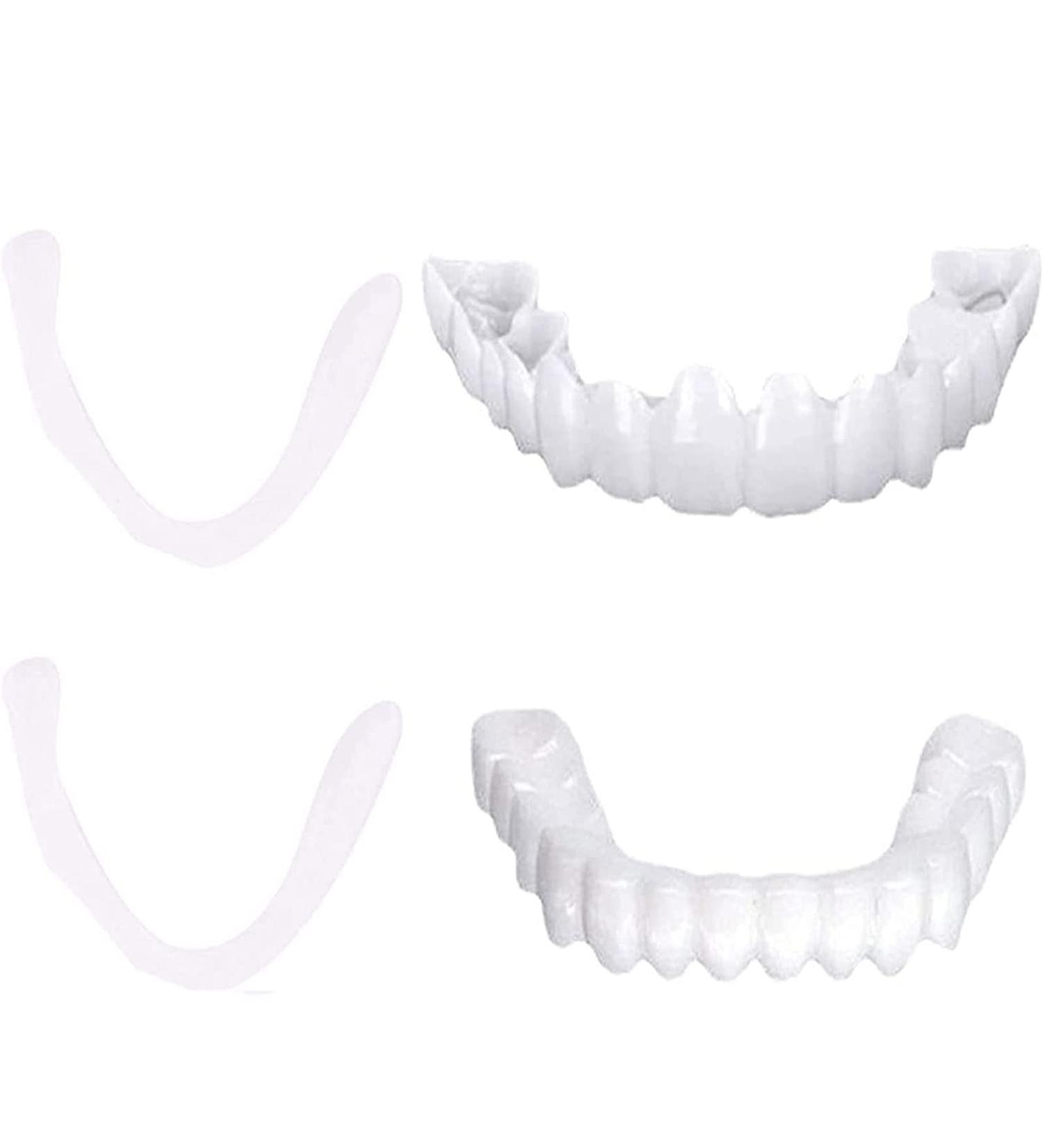 Buy Gimly Teeth Set - Lightening Dentures for Men & Women | Top & Bottom False Teeth 1 Pair - Buy Online on GoSupps.com