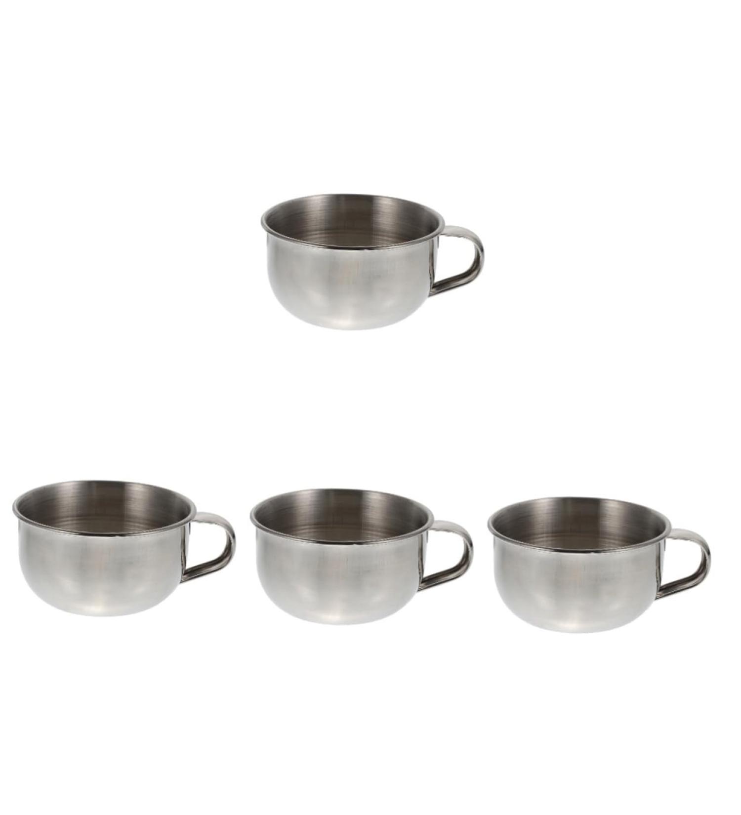 Beavorty 4pcs Stainless Steel Shaving Soap Bowl Set | Travel-Friendly Cream Bowls for Men s Grooming - Buy Online on GoSupps.com