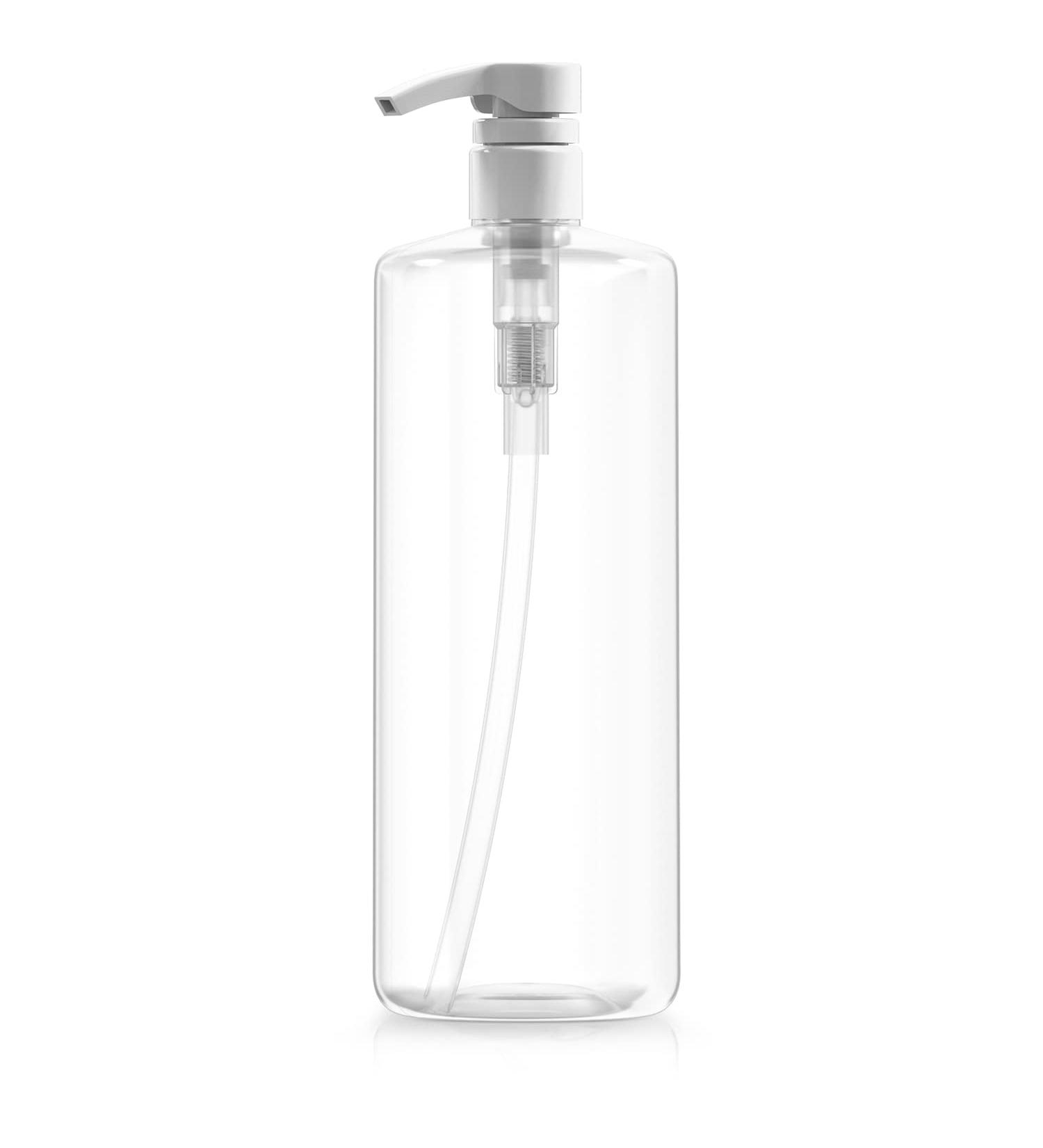 Bar5F 32oz Empty Shampoo Pump Bottle - BPA-Free White Cylinder with Plastic Pump - Buy Online on GoSupps.com