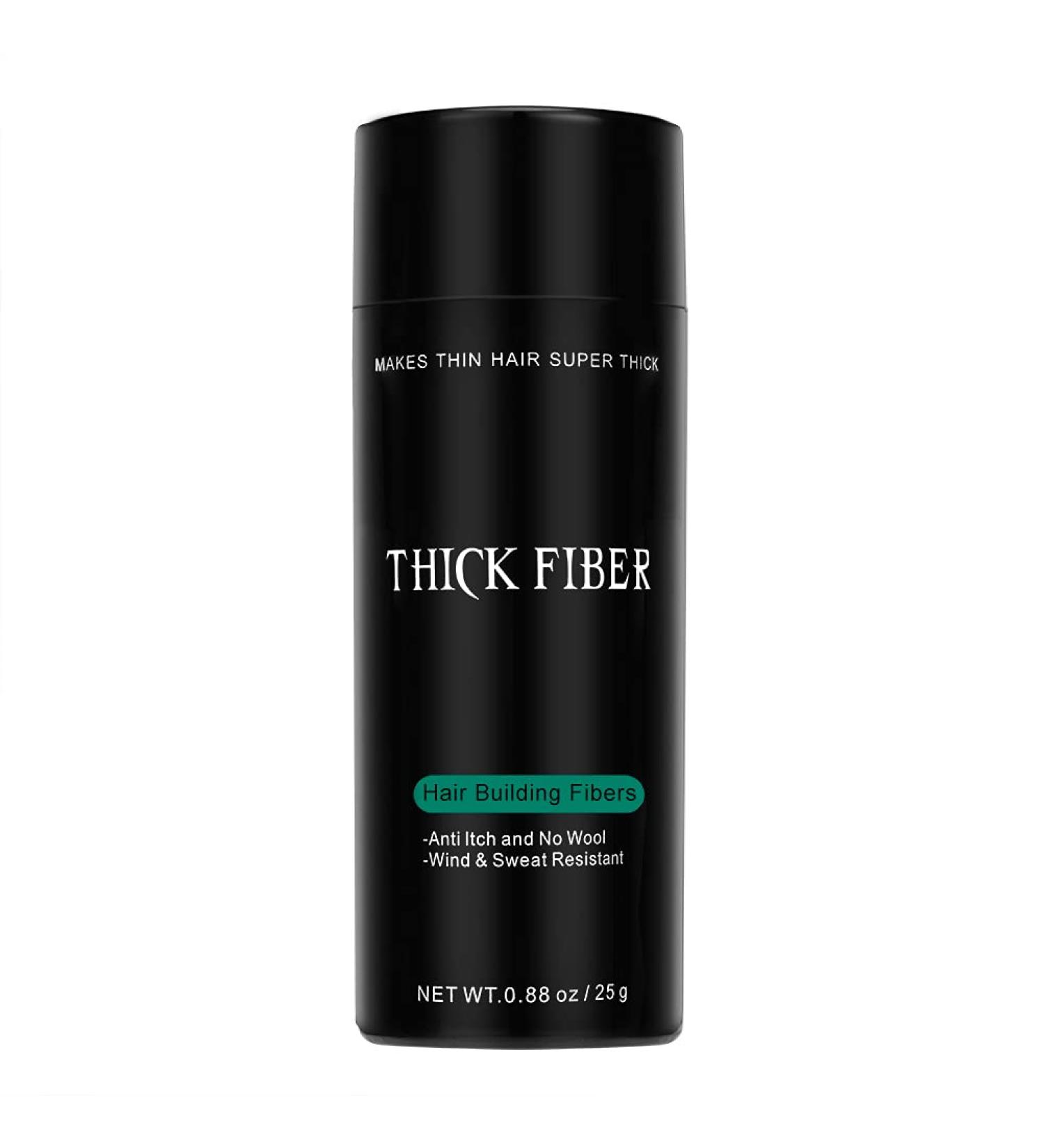 THICK FIBER Hair Fibres (Pack of 1 BLACK) | Powder for Thinning 25g Bottle Makes Thin Look Thicker in Seconds with loss Concealer Women & Men 25 g (Pack of 1) Black - Buy Online on GoSupps.com