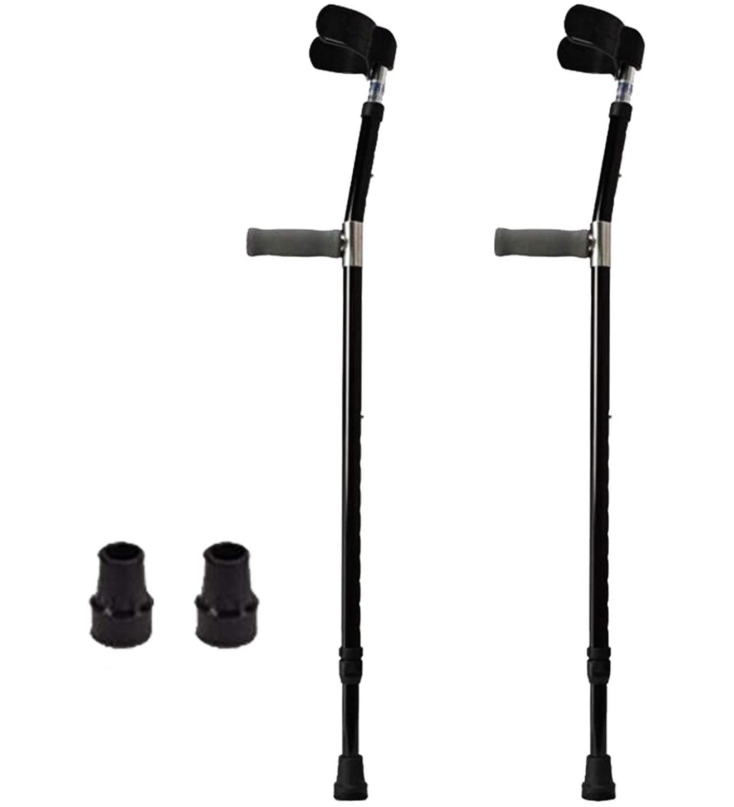 Forearm Crutches Adjustable Pair of Adjustable Double Handle Elbow Crutches Adult Standard Lightweight Aluminum Forearm Crutches Both Hands Lightweight Arm Crutch Journey - Buy Online on GoSupps.com